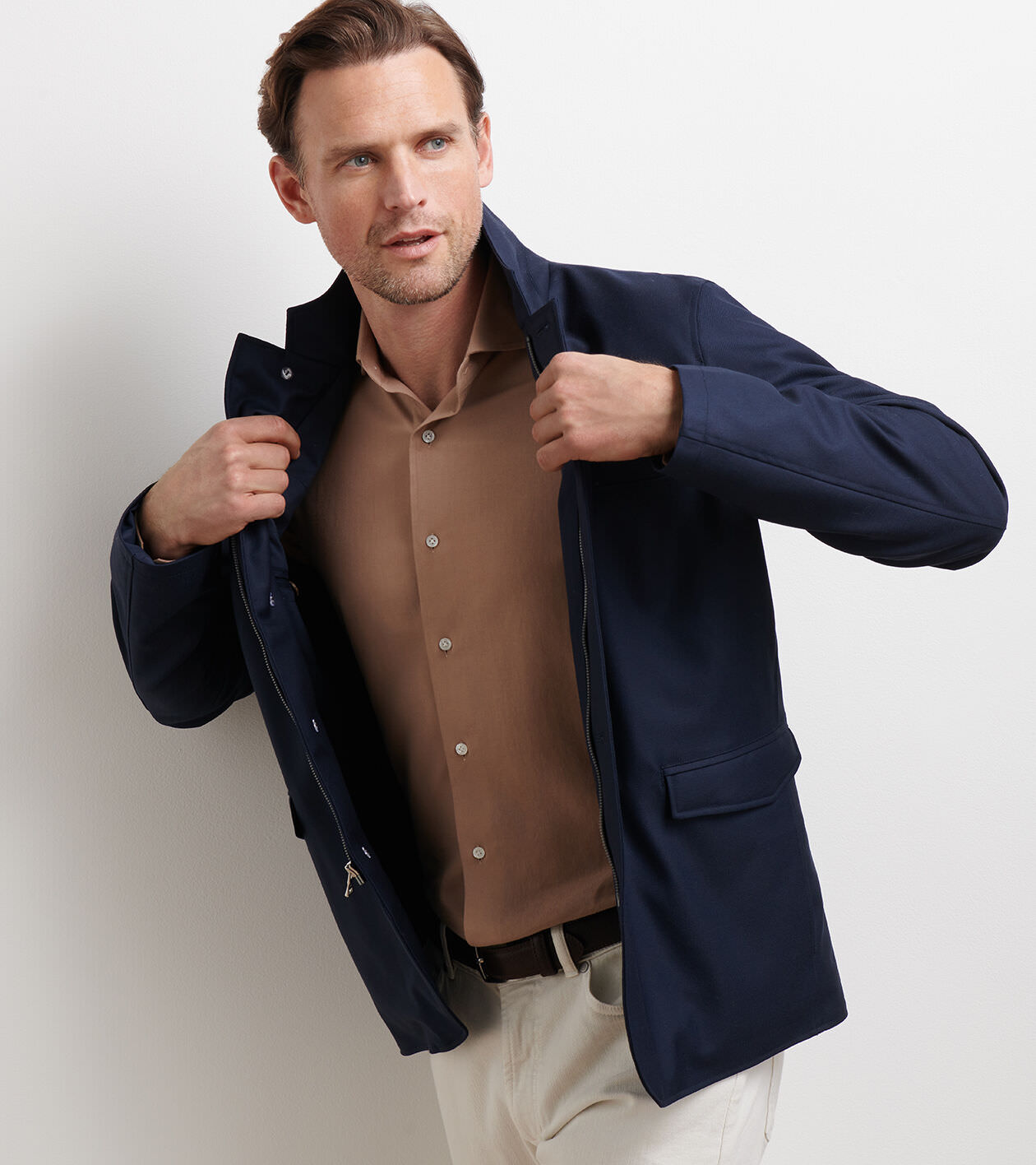 Odyssey Twill Zip Blazer | Men's Jackets & Coats | Peter Millar