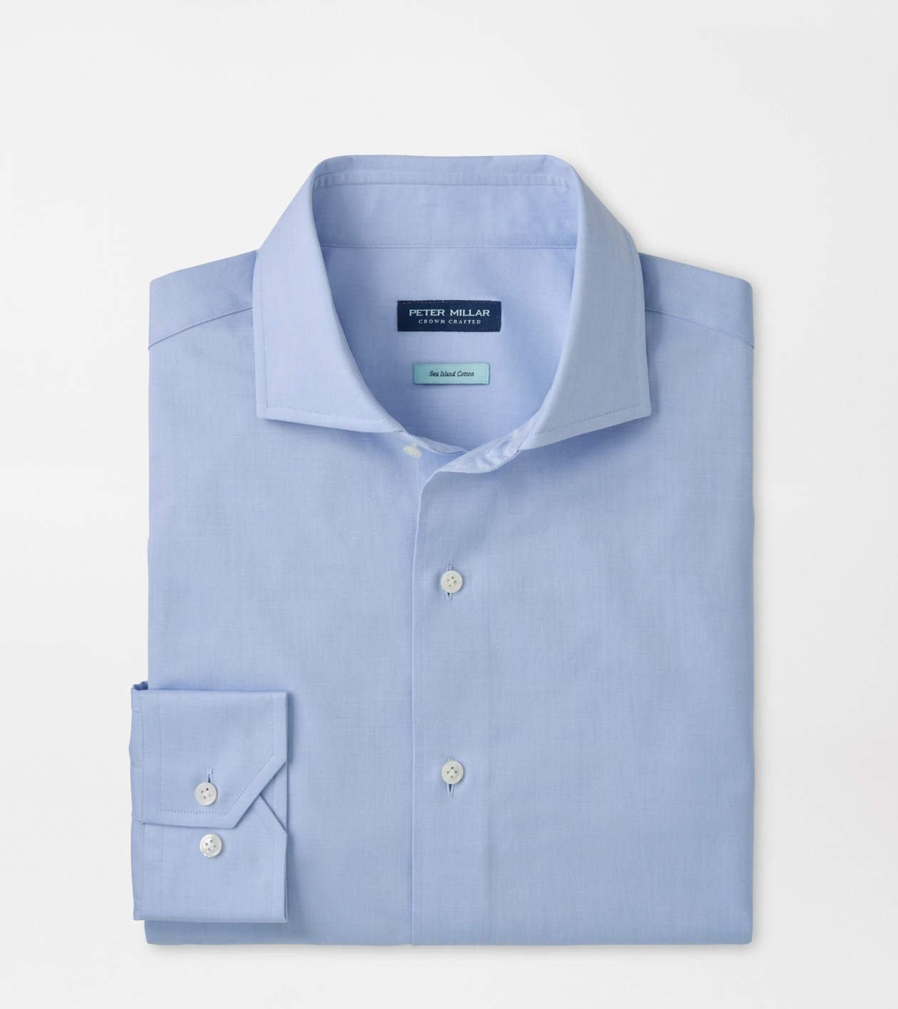 Peter Millar Men's Mariner Sea Island Cotton Sport Shirt | Color: Blue Frost | Size: S