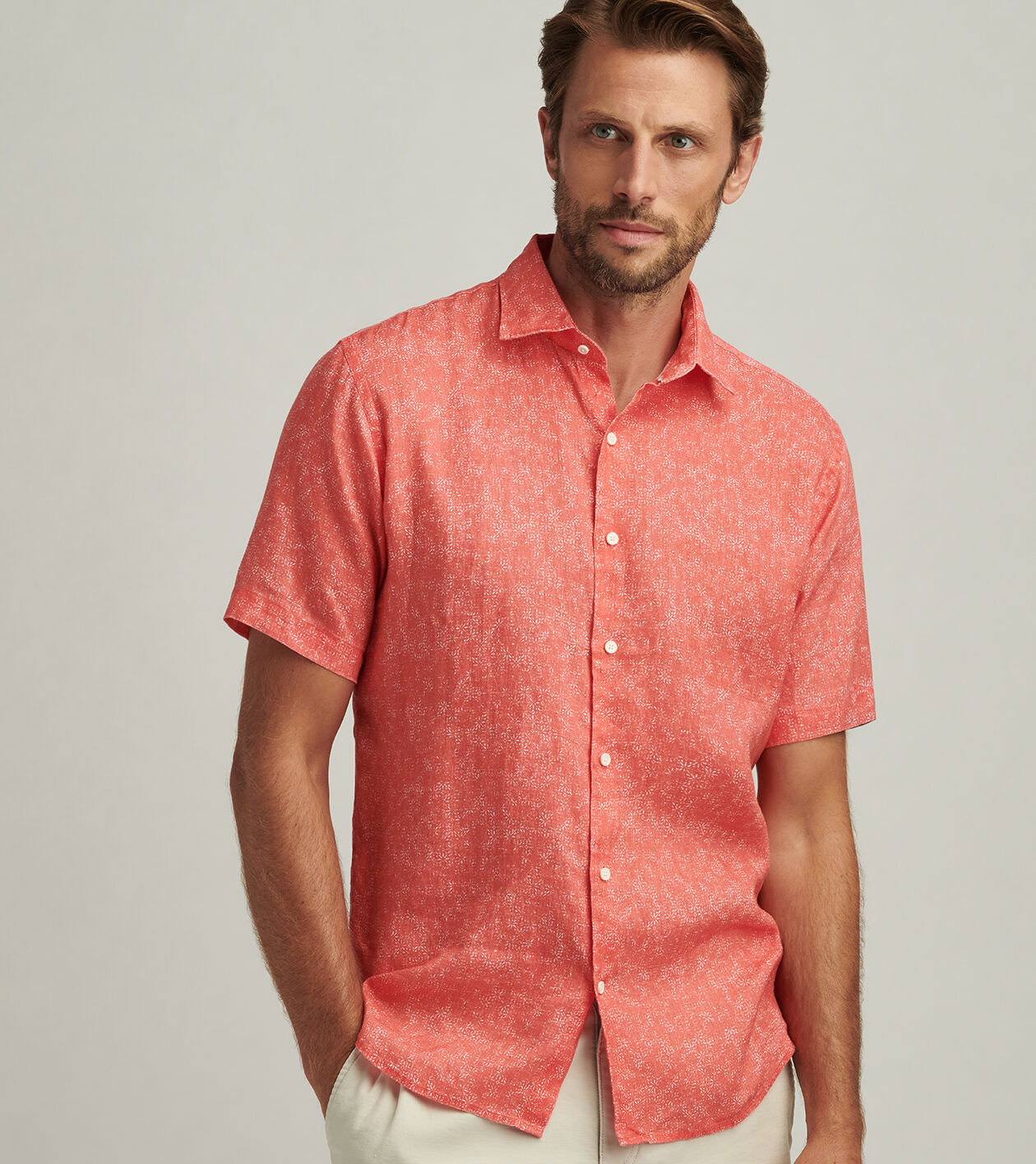 Volta Linen Sport Shirt | Men's Sport Shirts | Peter Millar
