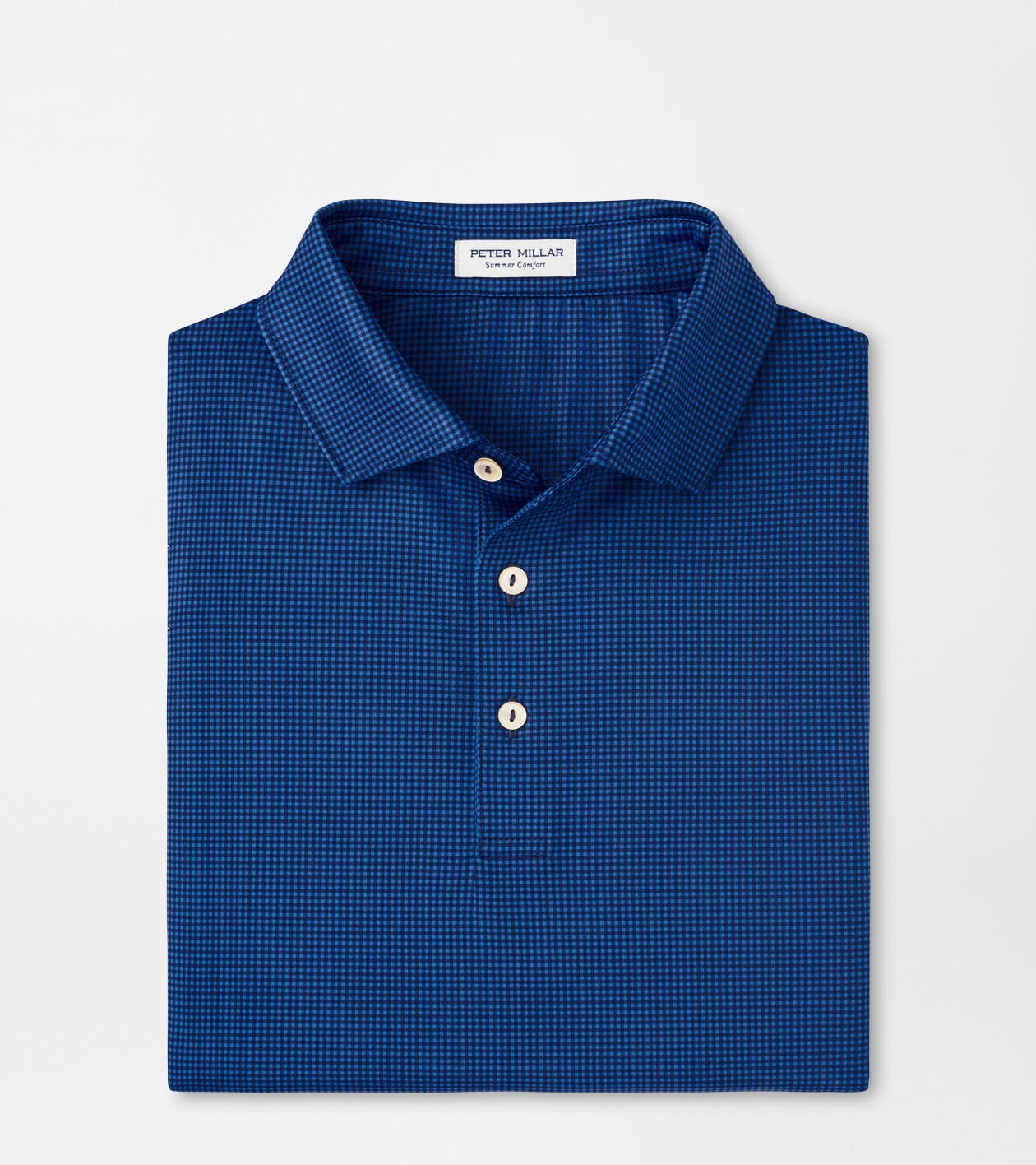 Gingham Performance Jersey Polo