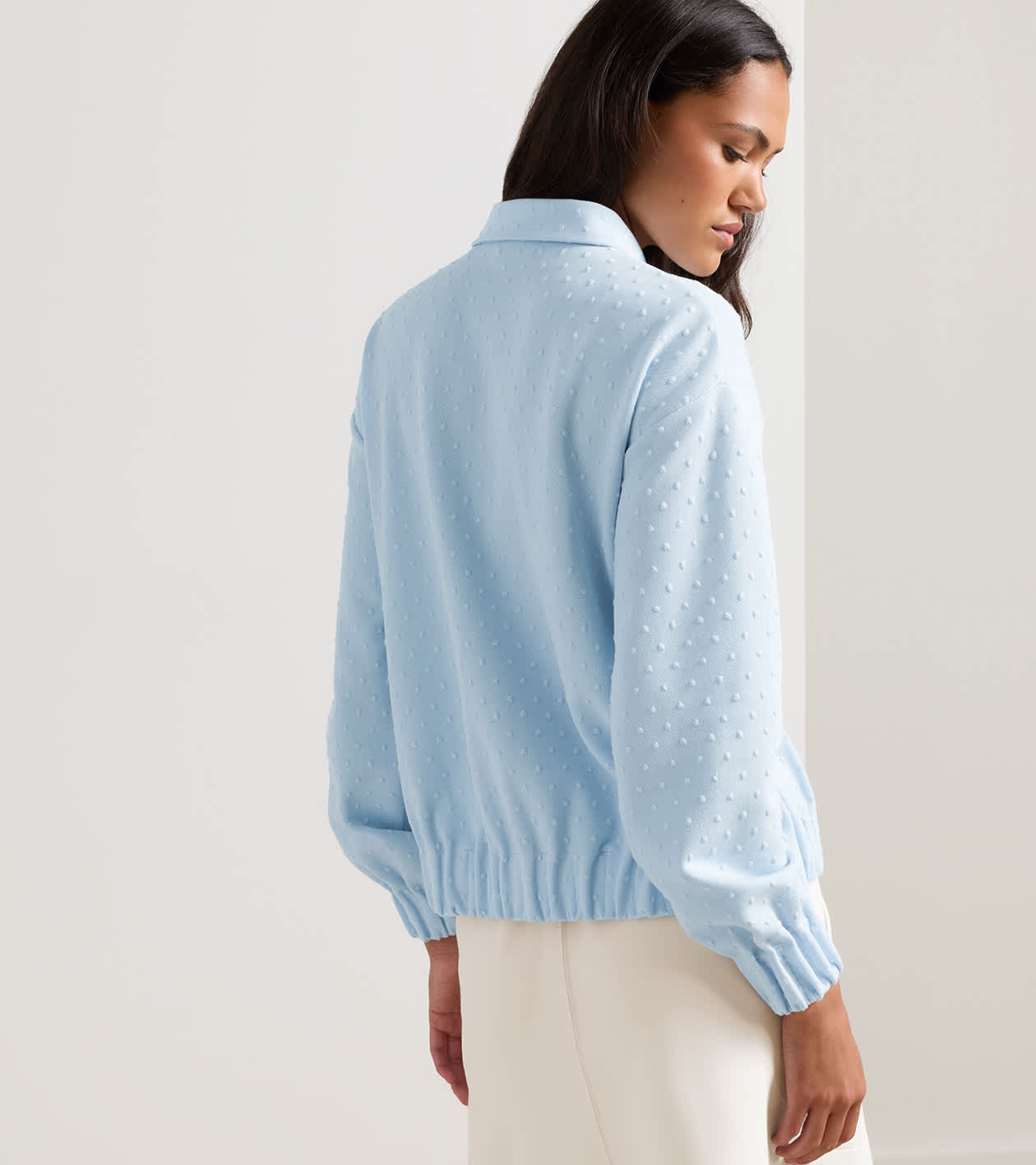 Flora Knit Swiss Dot Jacquard Full-Zip | Women's Tops | Peter Millar