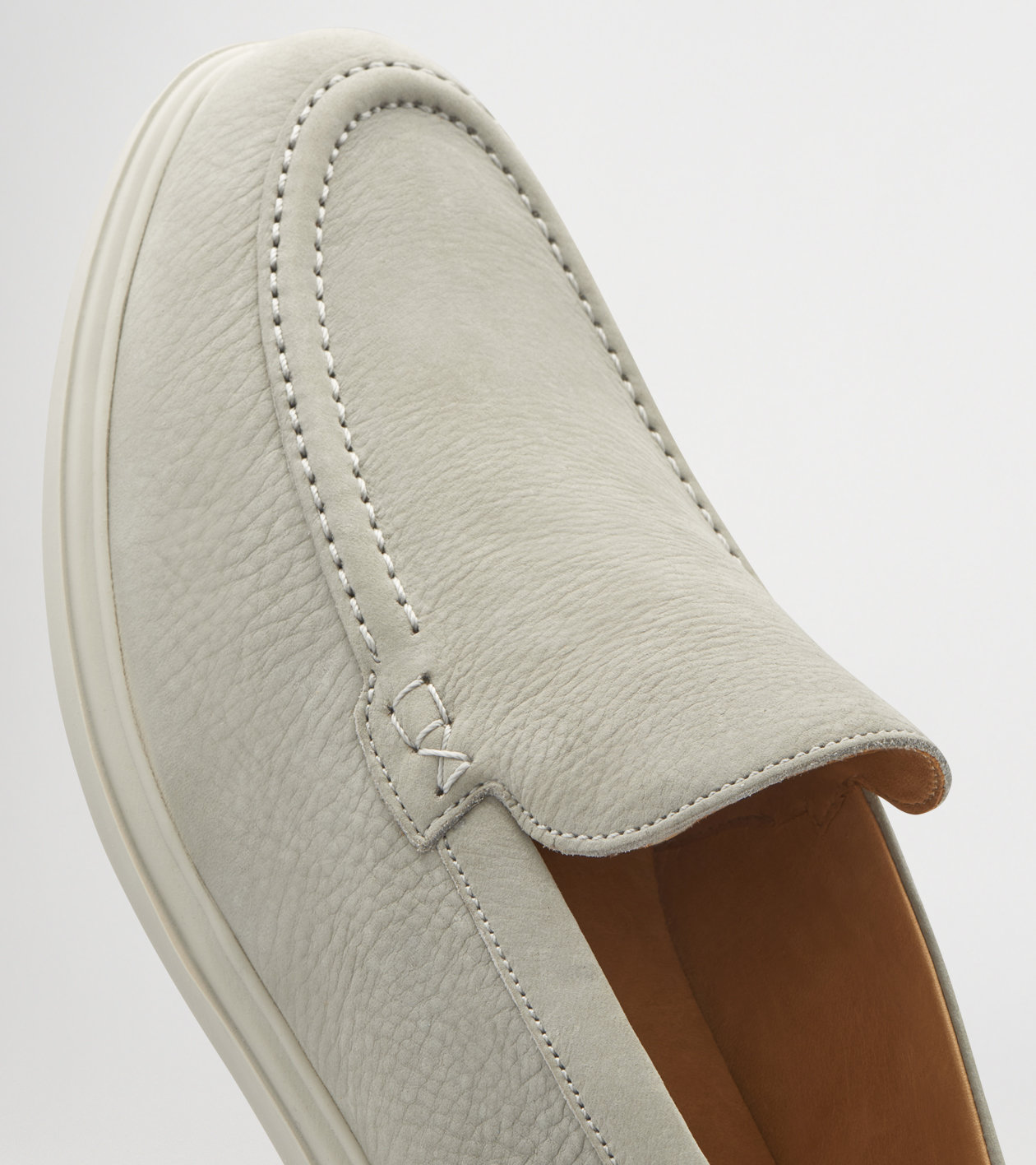 Peter Millar Crown Crafted Excursionist Nubuck Venetian Loafer Mens 13M Fog Gray Peter Millar Crown Crafted Men main image 4