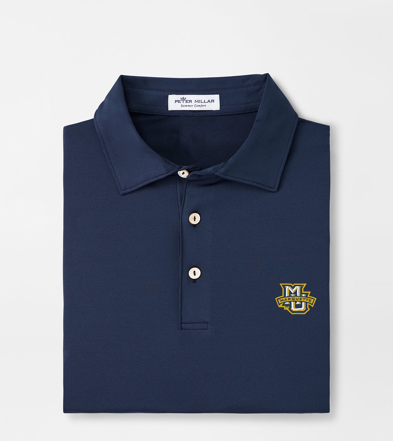 Marquette Solid Performance Jersey Polo (Sean Self Collar)