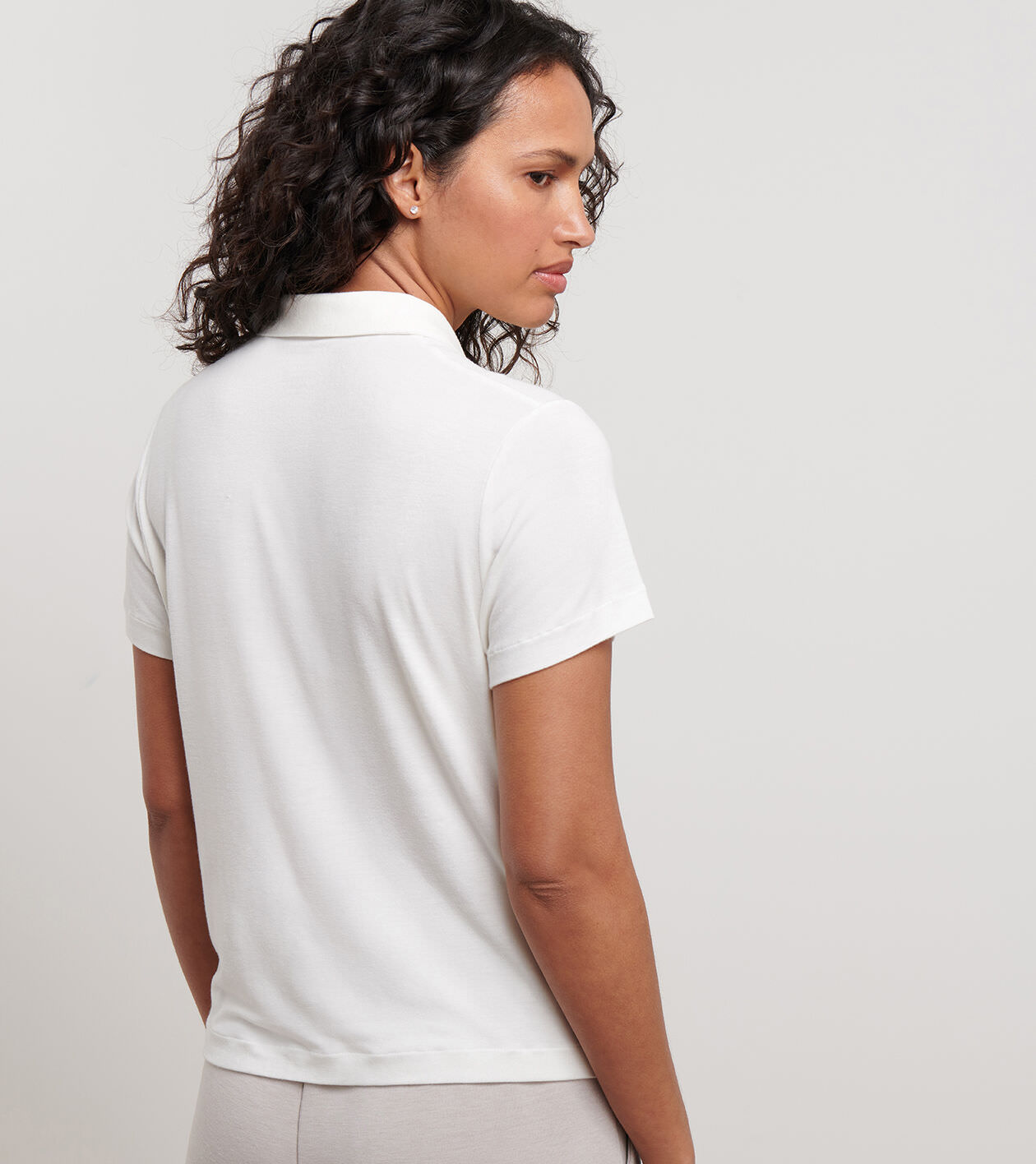 Flora Knit Jersey Collared Short-Sleeve | Women's Tops