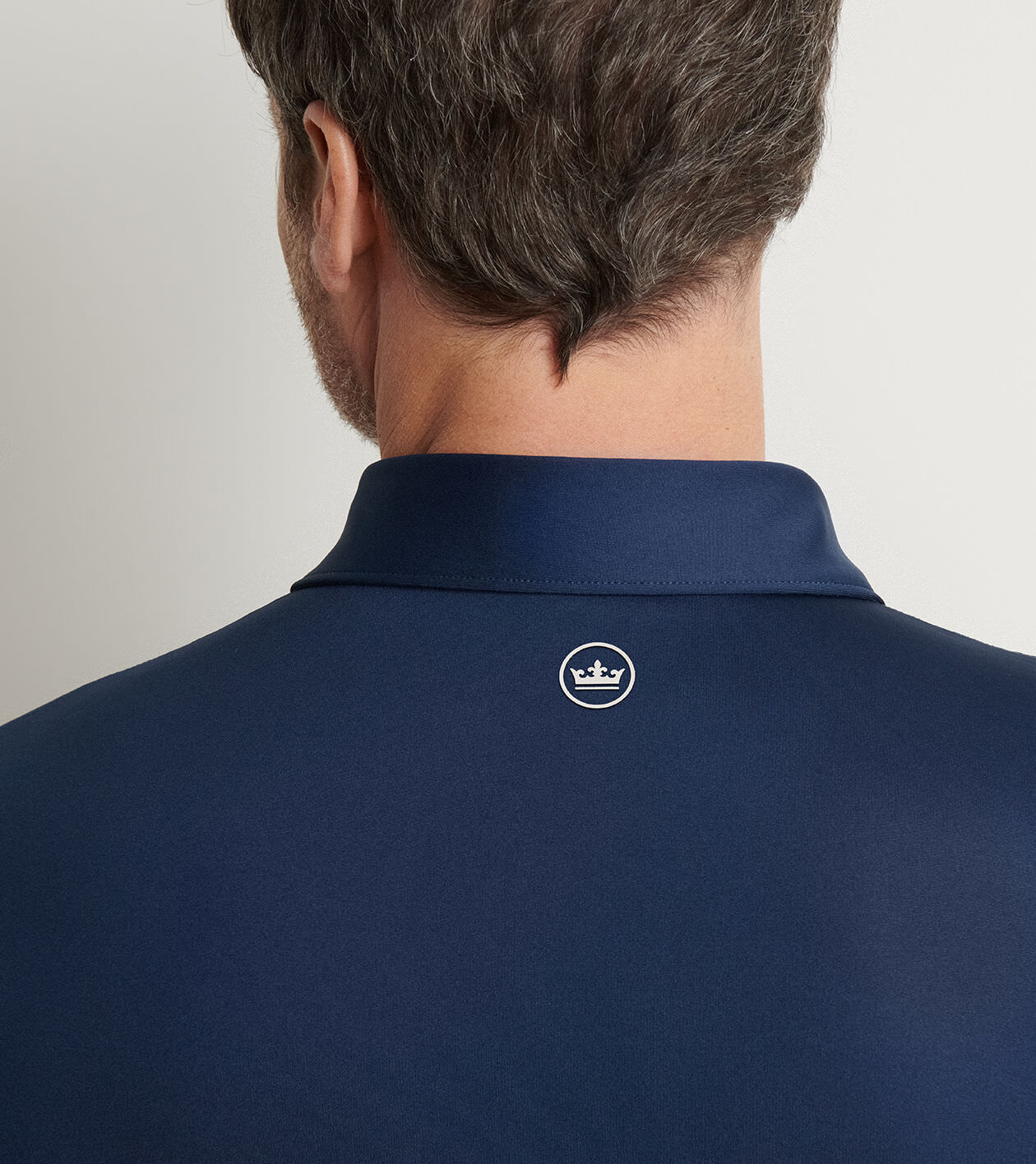 Solid Stretch Jersey Long Sleeve Polo | Men's Polos | Peter