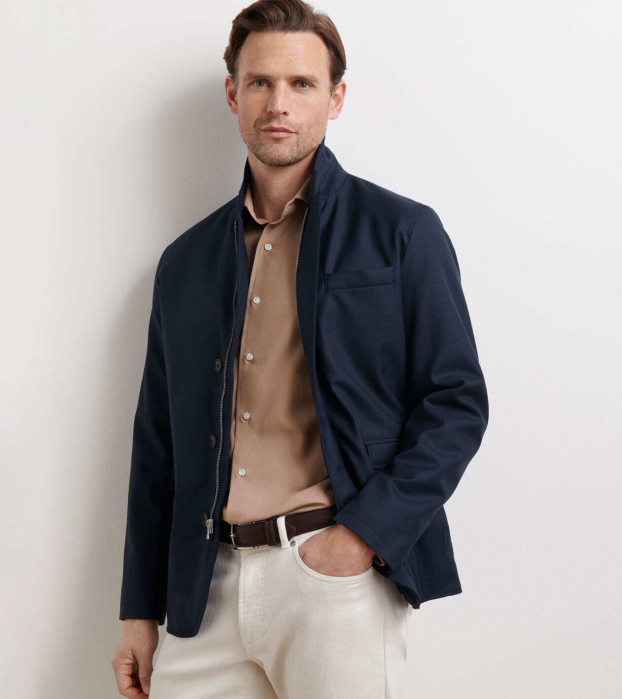 Odyssey Twill Zip Blazer | Men's Jackets & Coats | Peter Millar