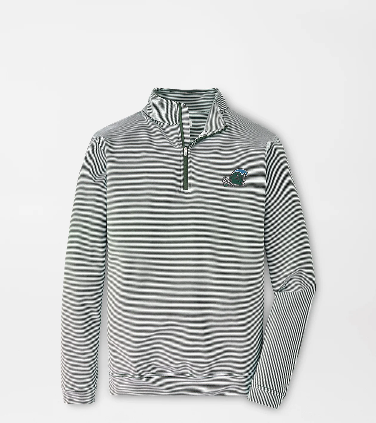 Tulane Green Wave Perth Sugar Stripe Performance QuarterZip Men's