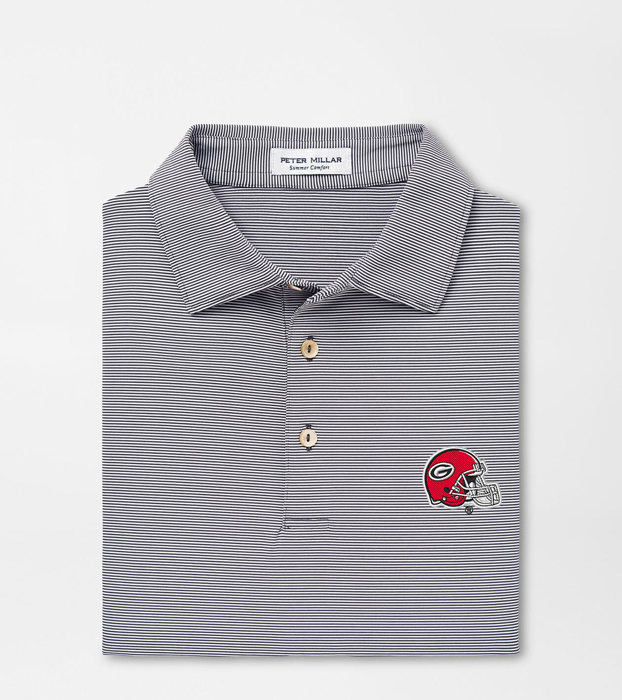 Georgia Helmet Jubilee Stripe Performance Polo