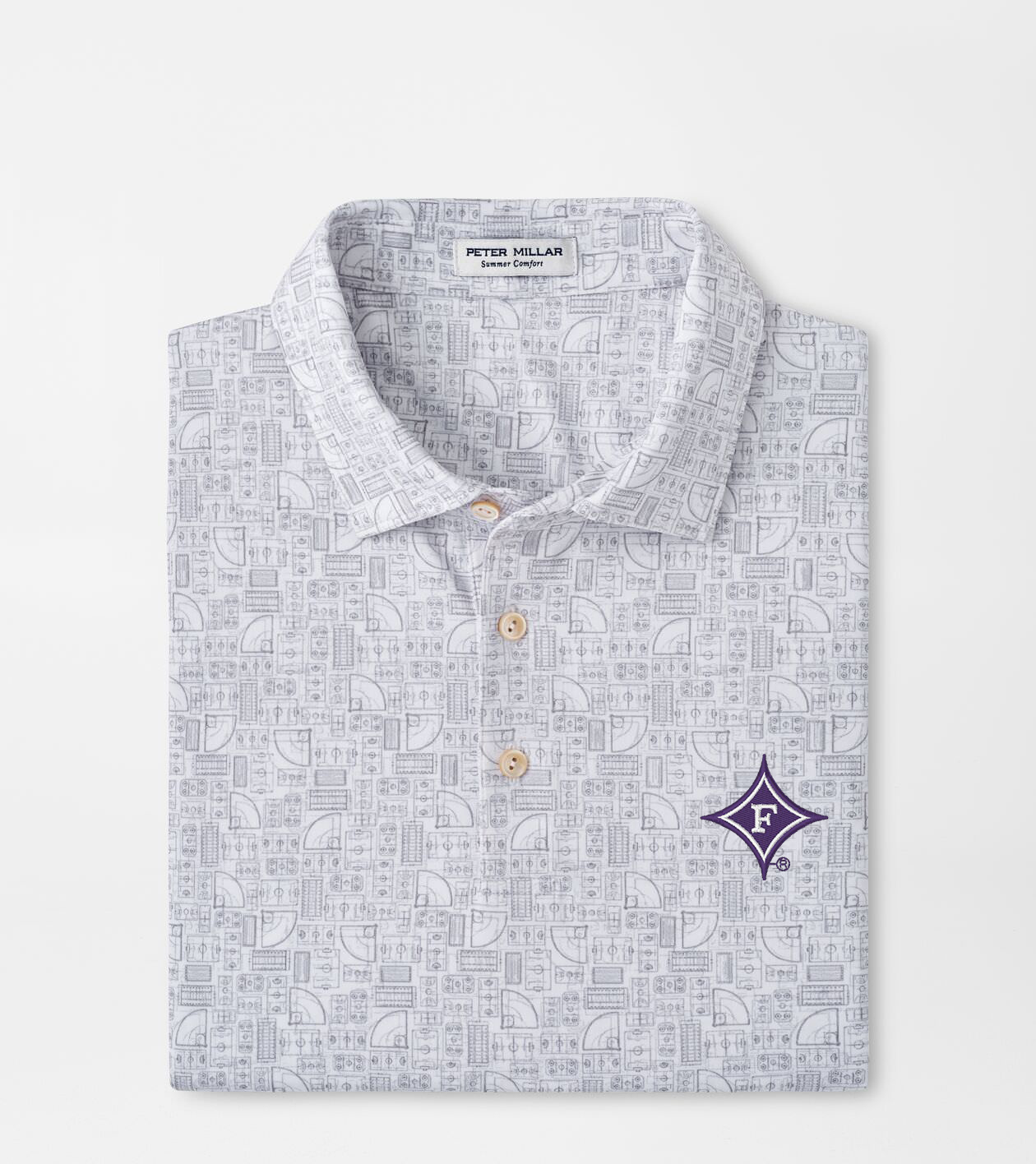 Furman Out of Bounds Performance Jersey Polo Men's Collegiate Apparel