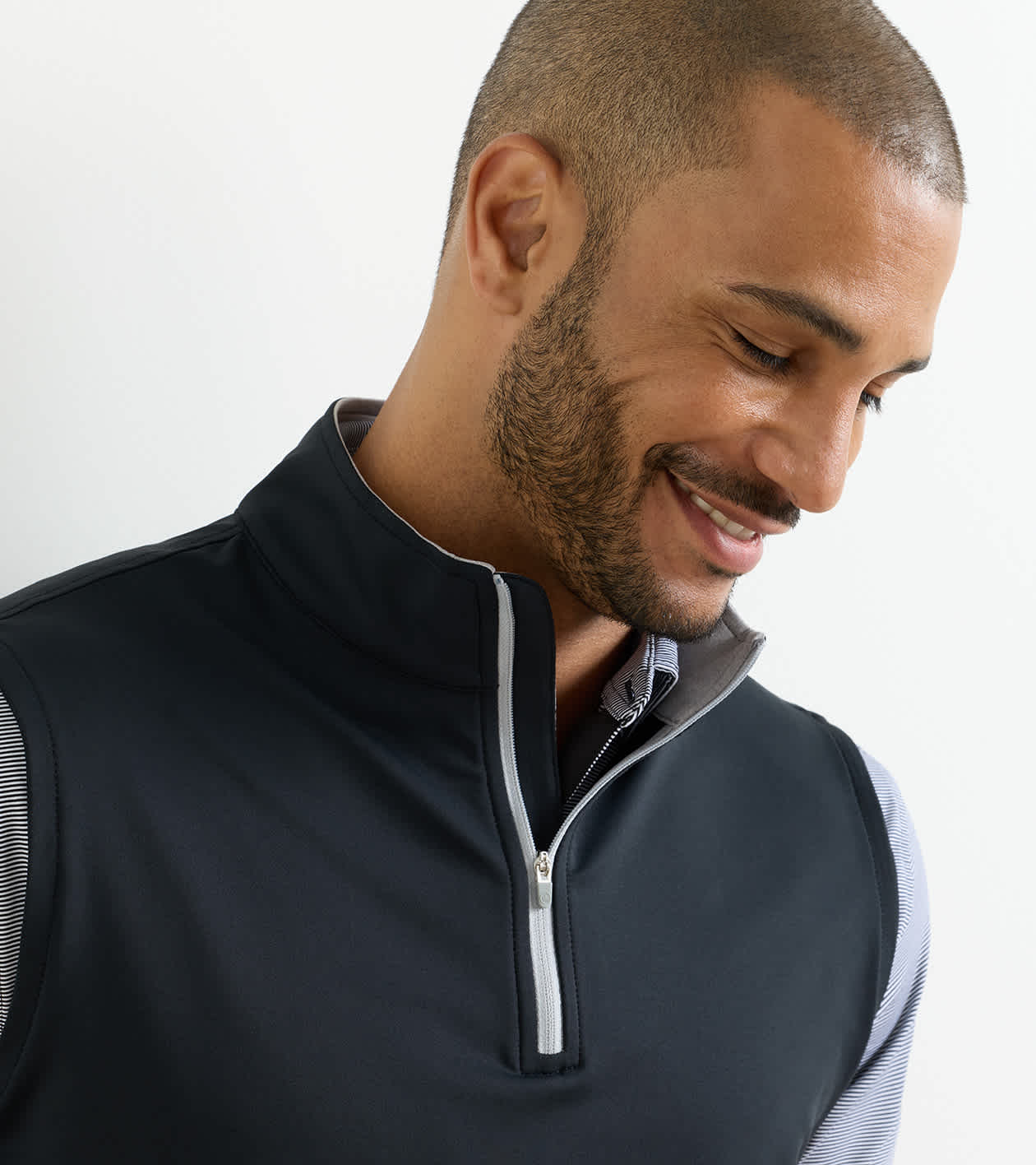 Galway Stretch Loop Terry Quarter-Zip Vest | Men