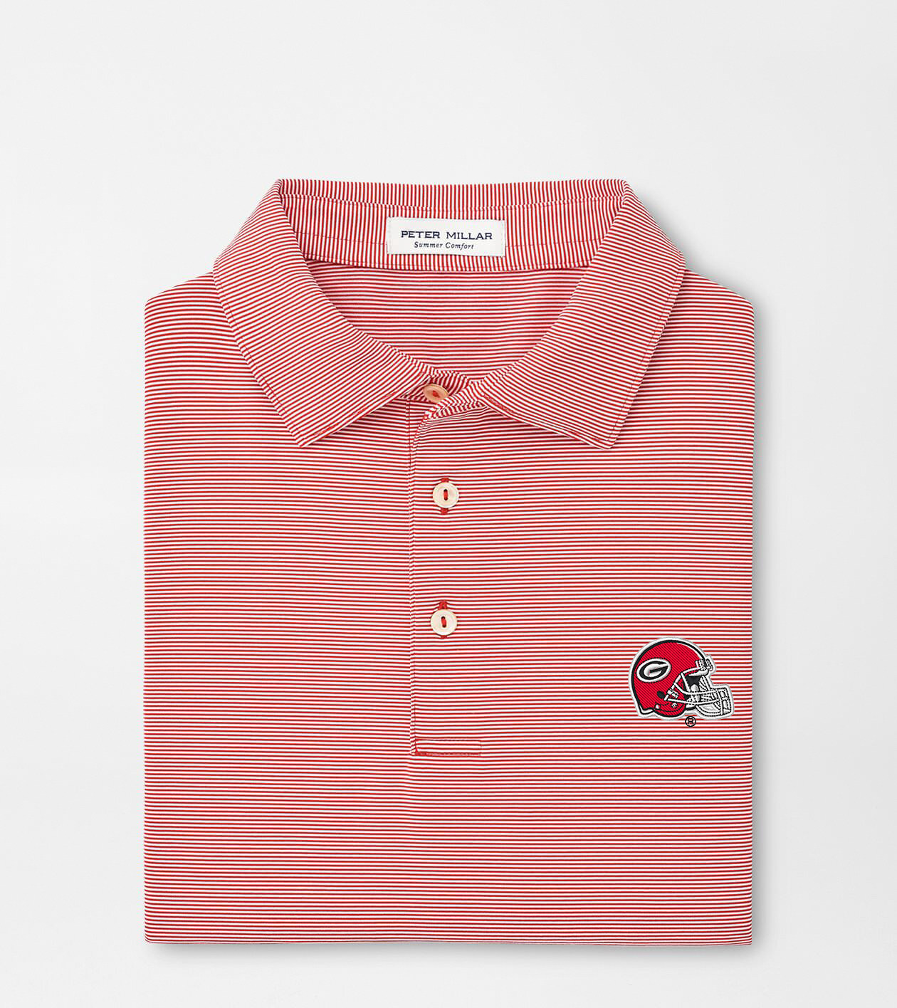 Georgia Helmet Jubilee Stripe Performance Polo