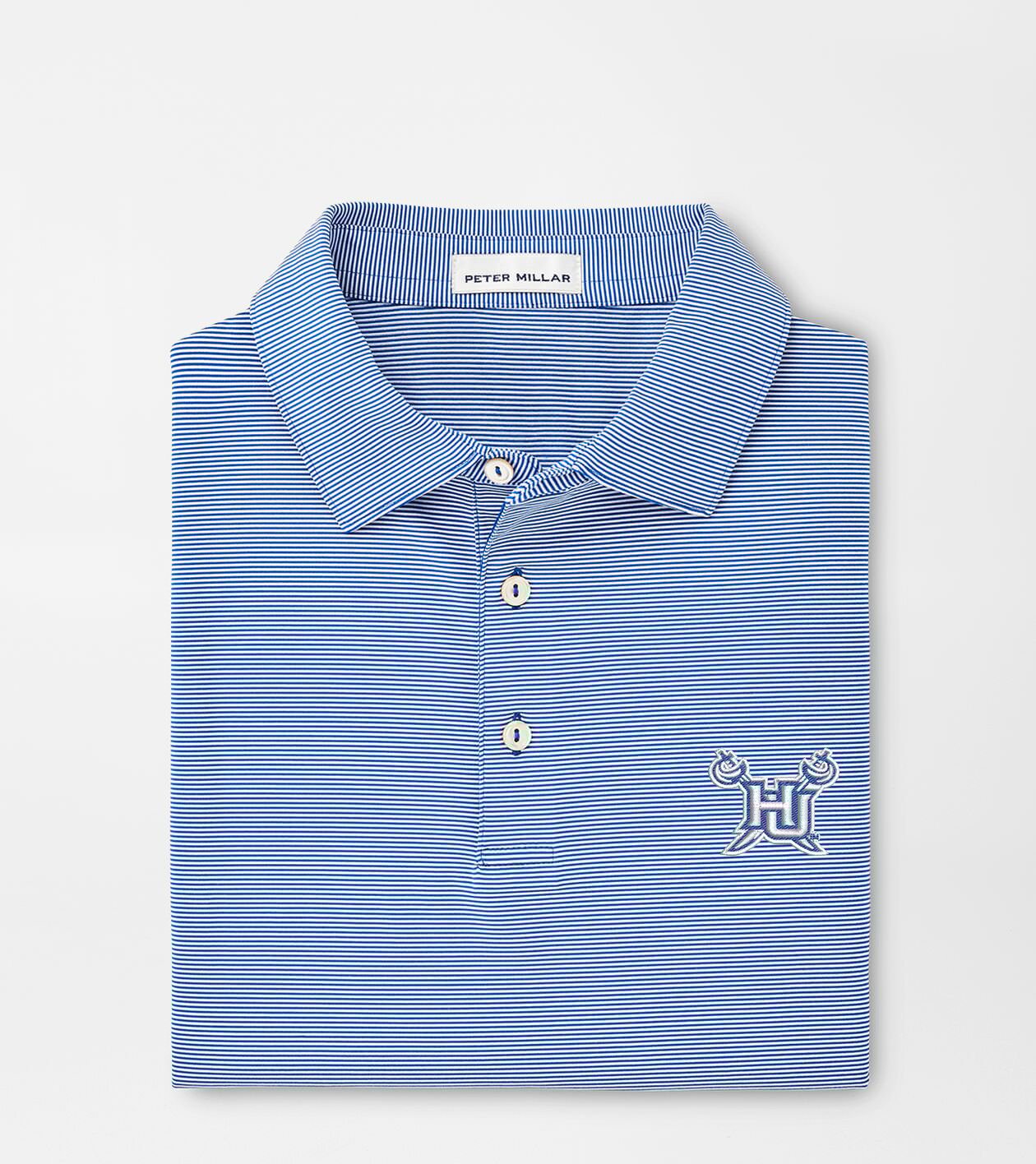 Hampton University Jubilee Stripe Performance Polo