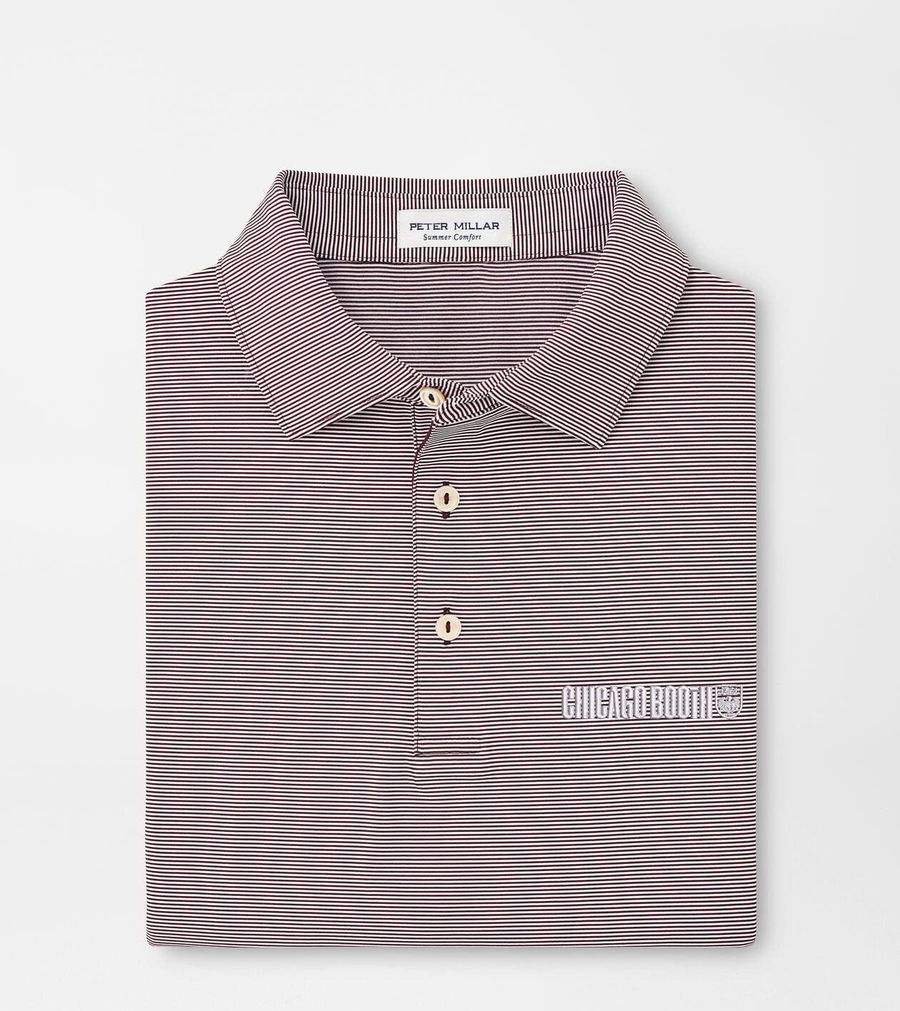 University of Chicago Booth Jubilee Stripe Performance Polo