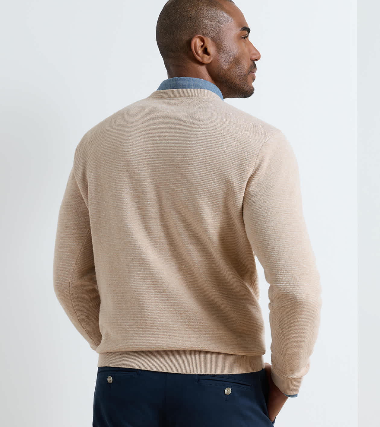 Coolspun Lite Textured Crewneck Sweater | Men's Sweaters | Peter