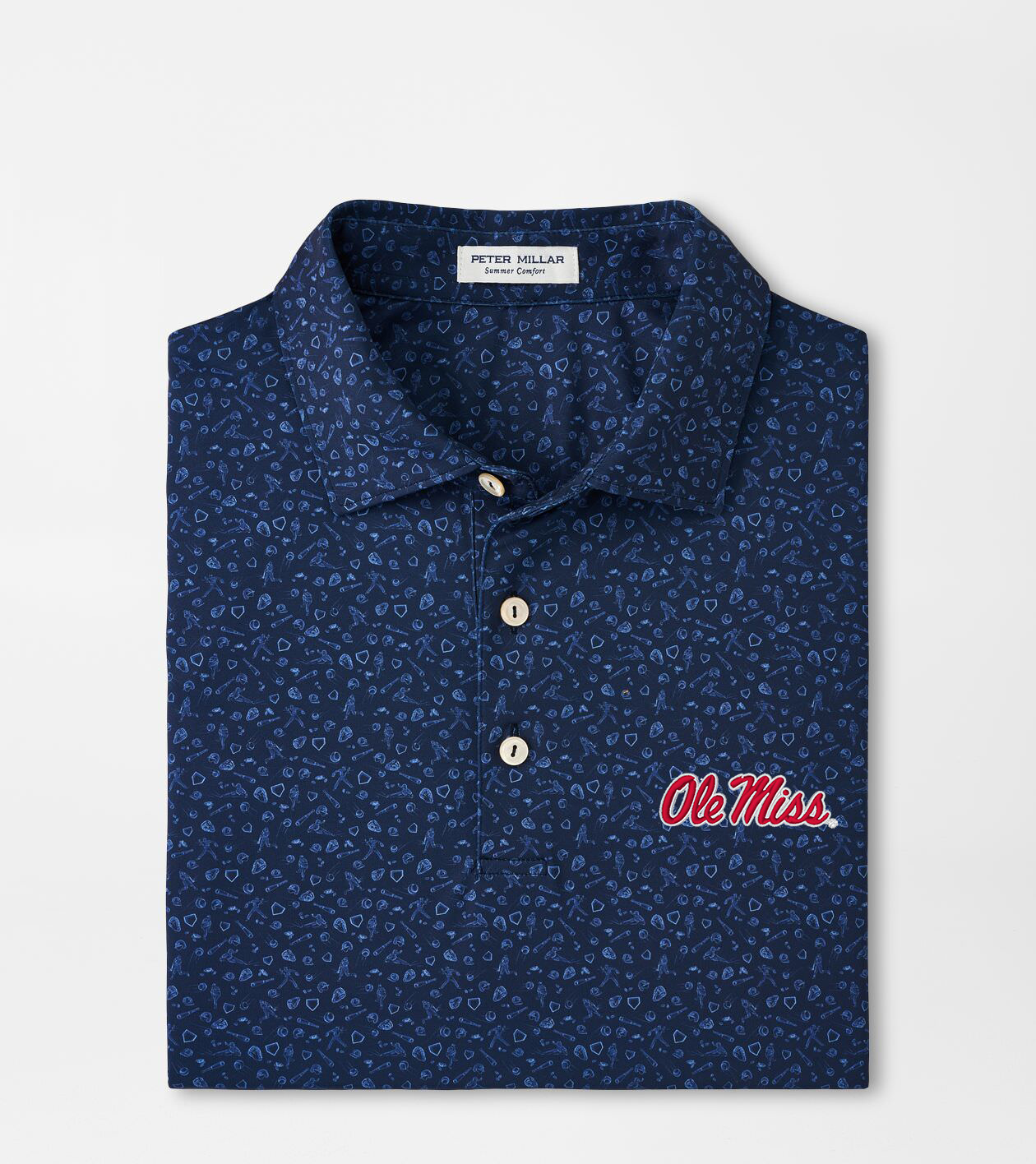 Ole Miss Batter Up Performance Jersey Polo Men's Collegiate Apparel