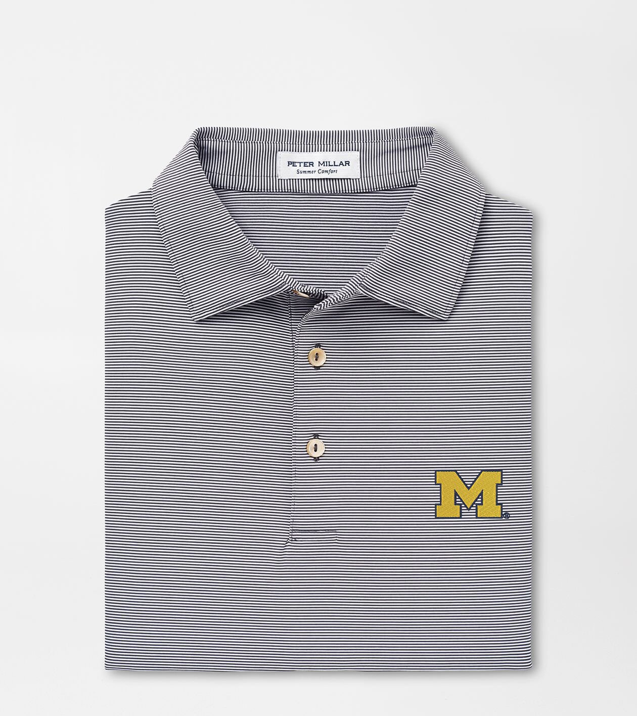 Michigan Jubilee Stripe Performance Polo