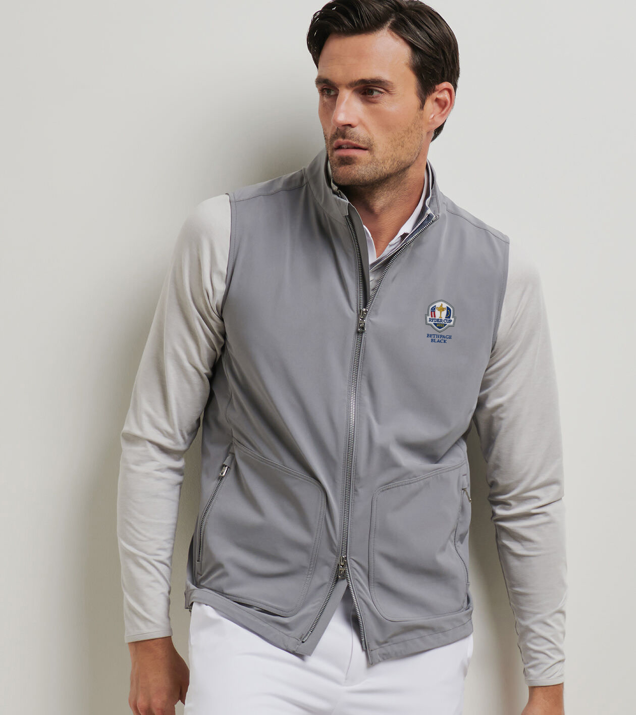 トップス  peak Cample Vest M VINTAGE GREY Men's Antigua Gray West Virginia Mountaineers Regard Full