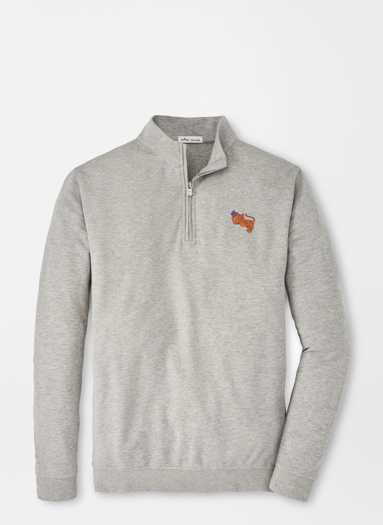 Clemson Vault Crown Comfort Interlock QuarterZip Peter Millar