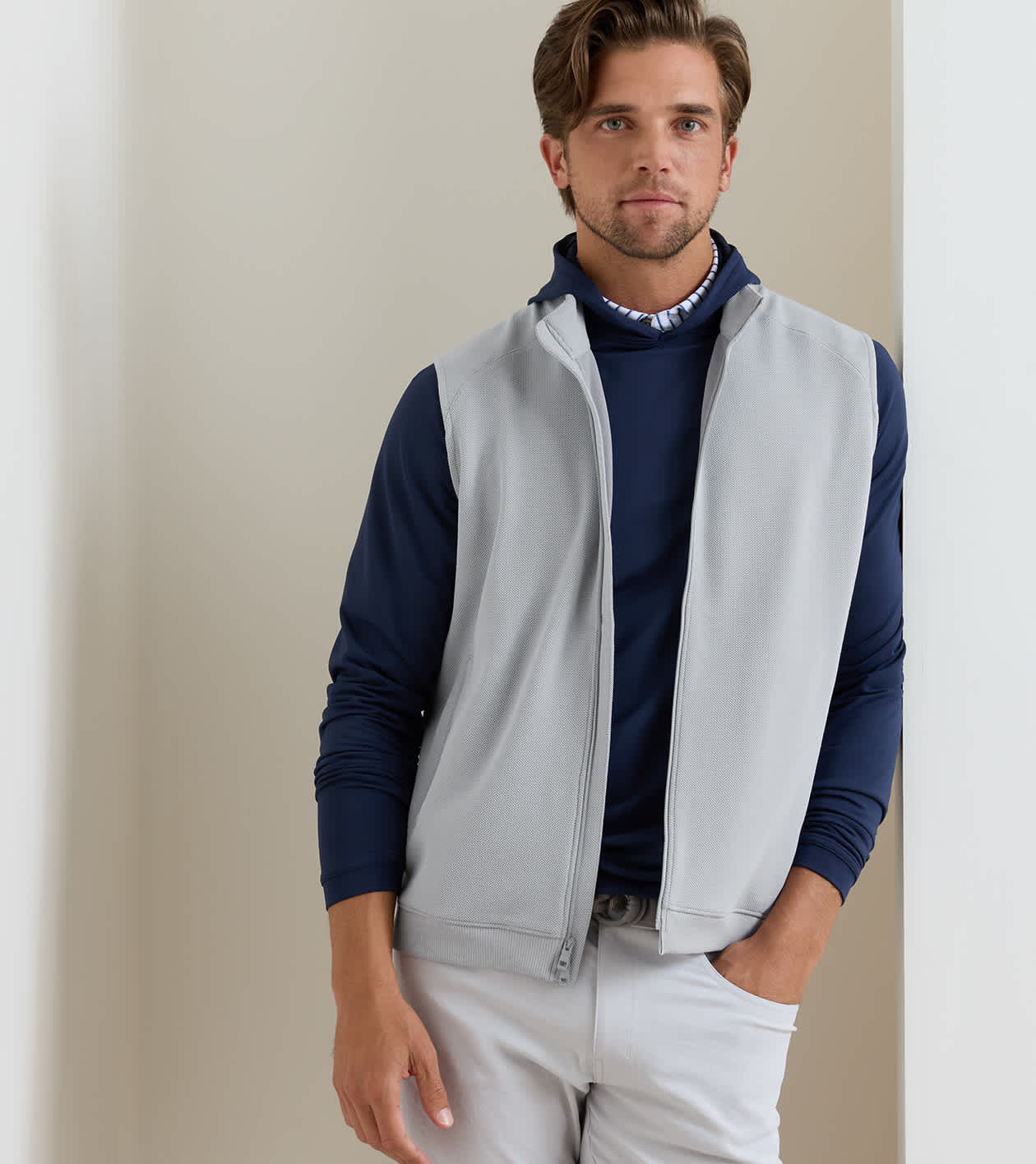 Cradle Piqué Performance Full-Zip Vest | Men's Vests | Peter Millar