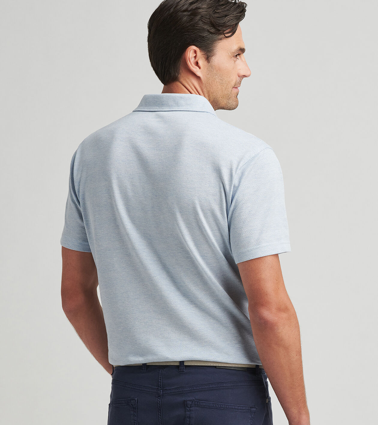 Harris Herringbone Knit Polo | Men's Polos | Peter Millar