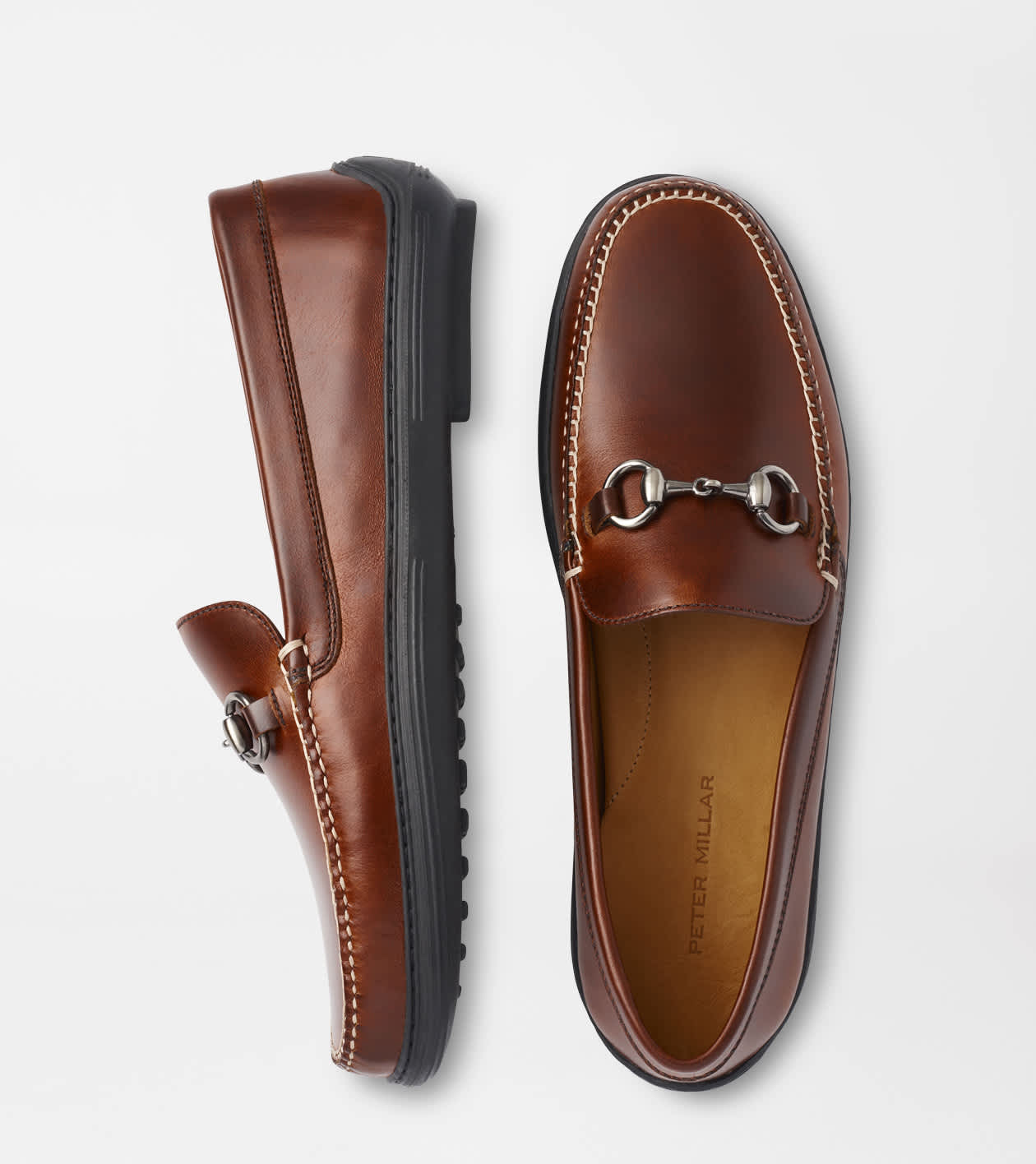 Peter Millar Crown Crafted Men\'s Kiely Driving Moccasin Peter Millar Crown Leather Bit Loafer Casual Shoes main image 2