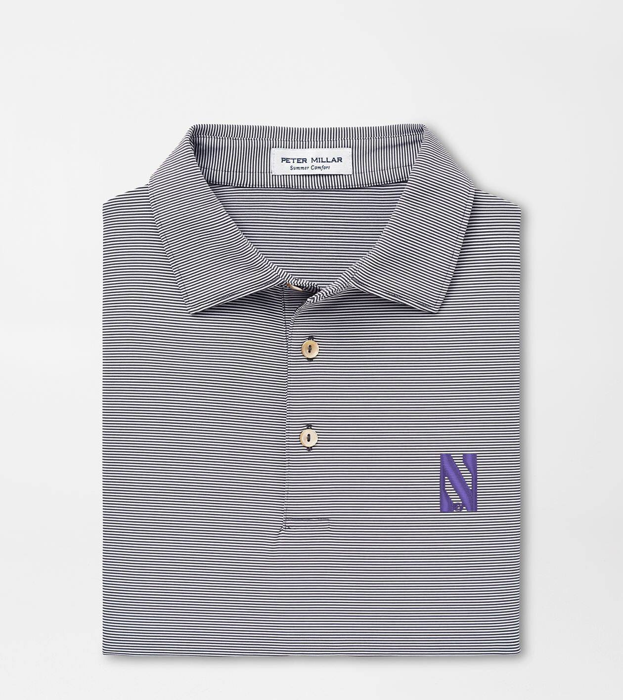 Northwestern Jubilee Stripe Performance Polo