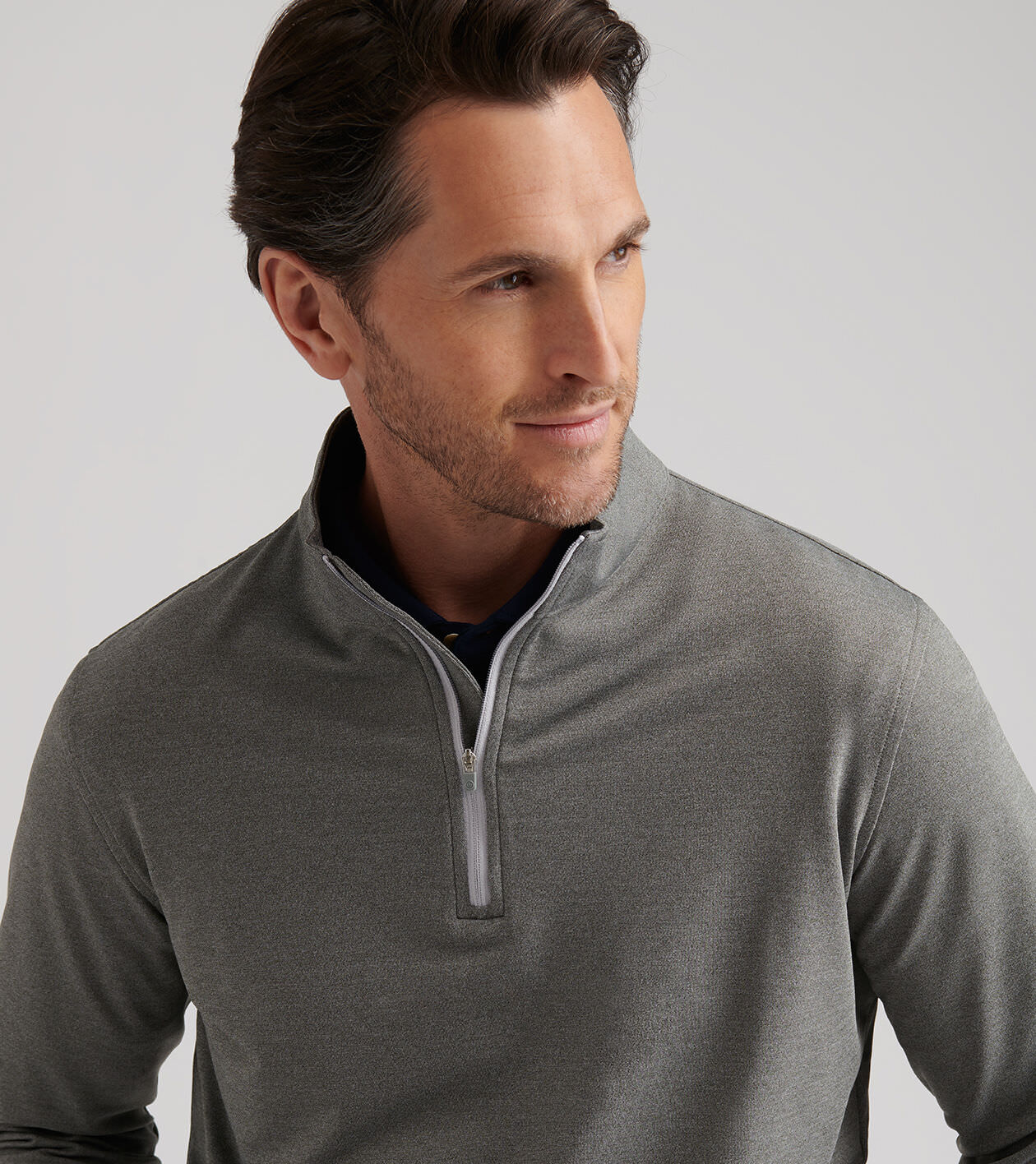 Perth Mélange Performance Quarter-Zip | Men's Pullovers