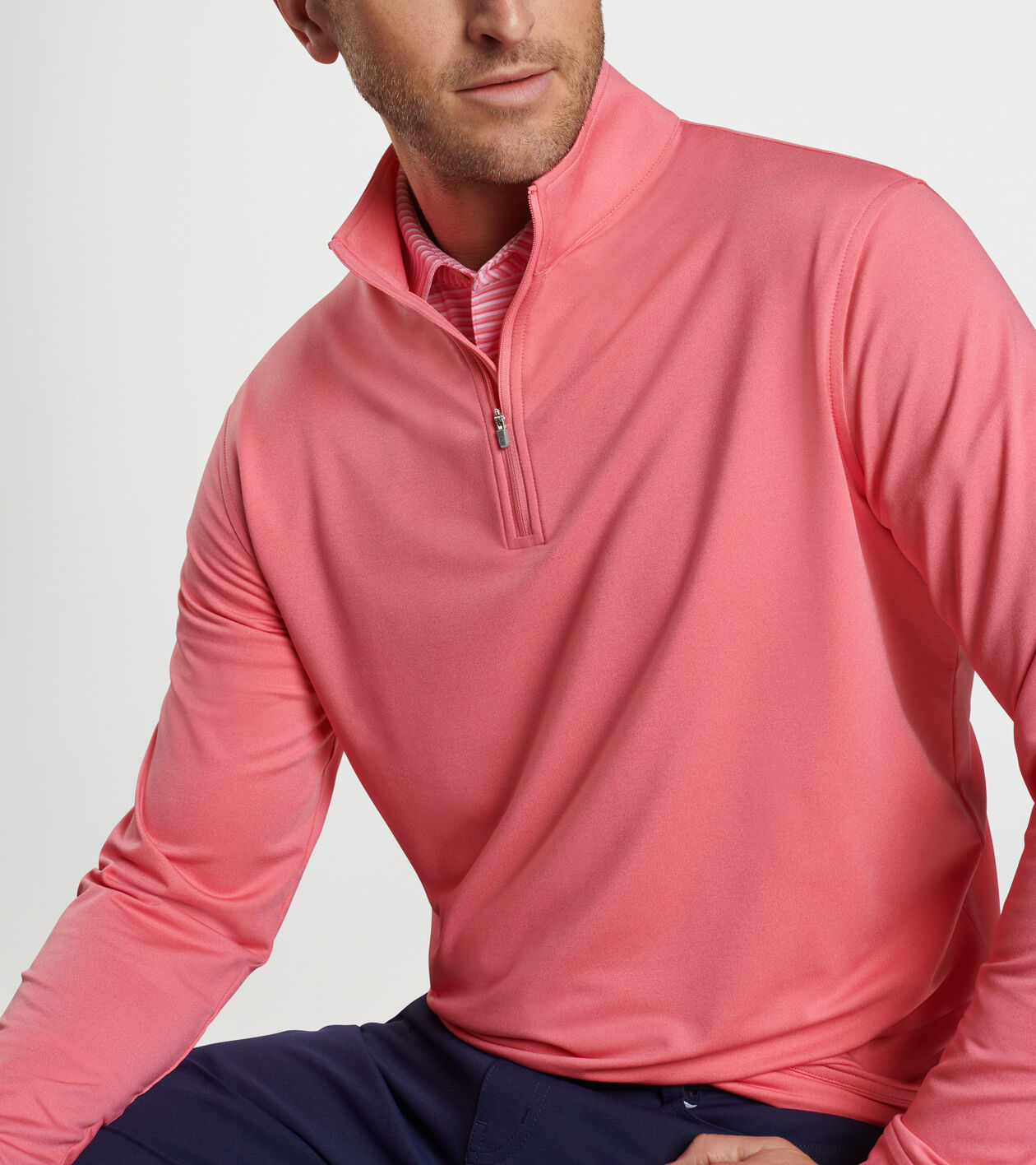 Perth Mélange Performance Quarter-Zip | Men's Pullovers
