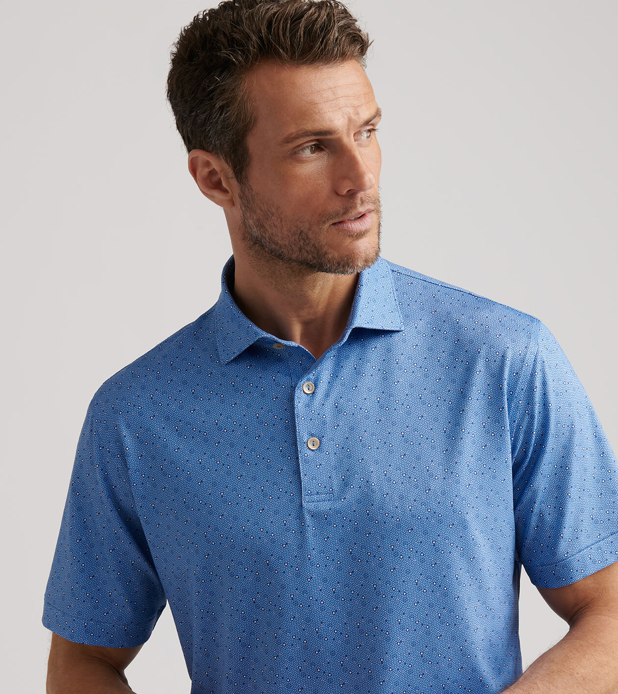 Costanzo Geo Performance Jersey Polo | Men's Polos | Peter