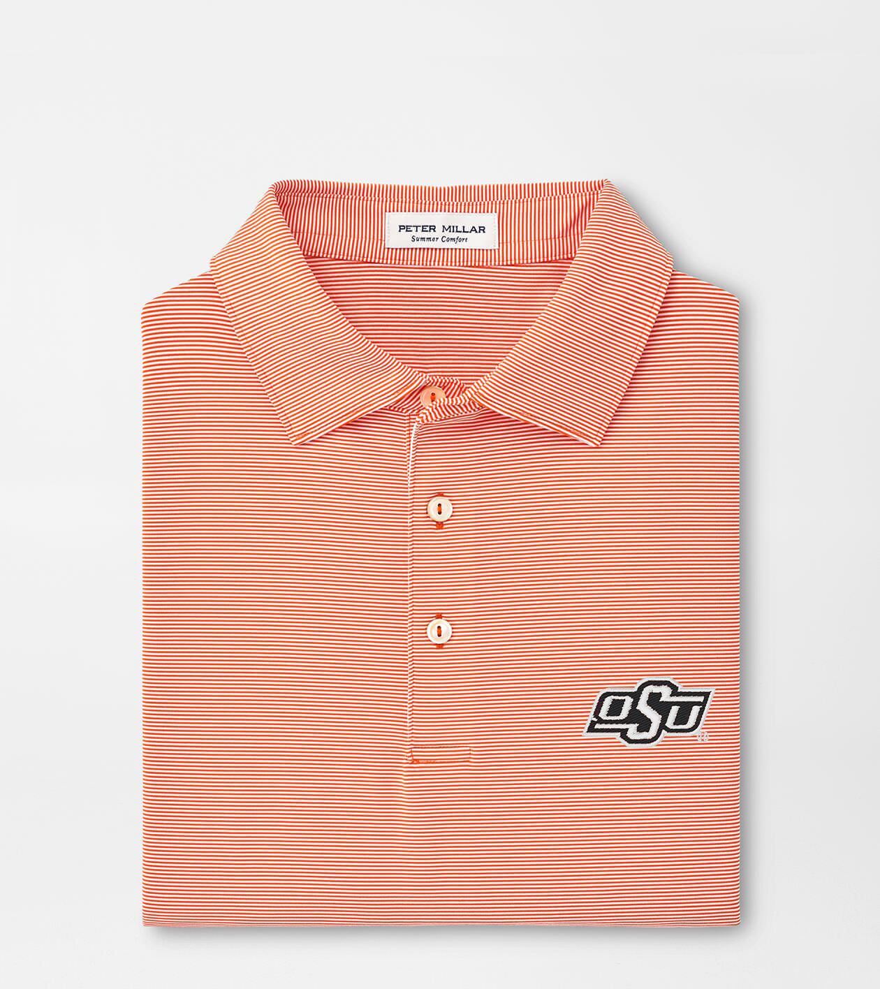 Oklahoma State Jubilee Stripe Performance Polo