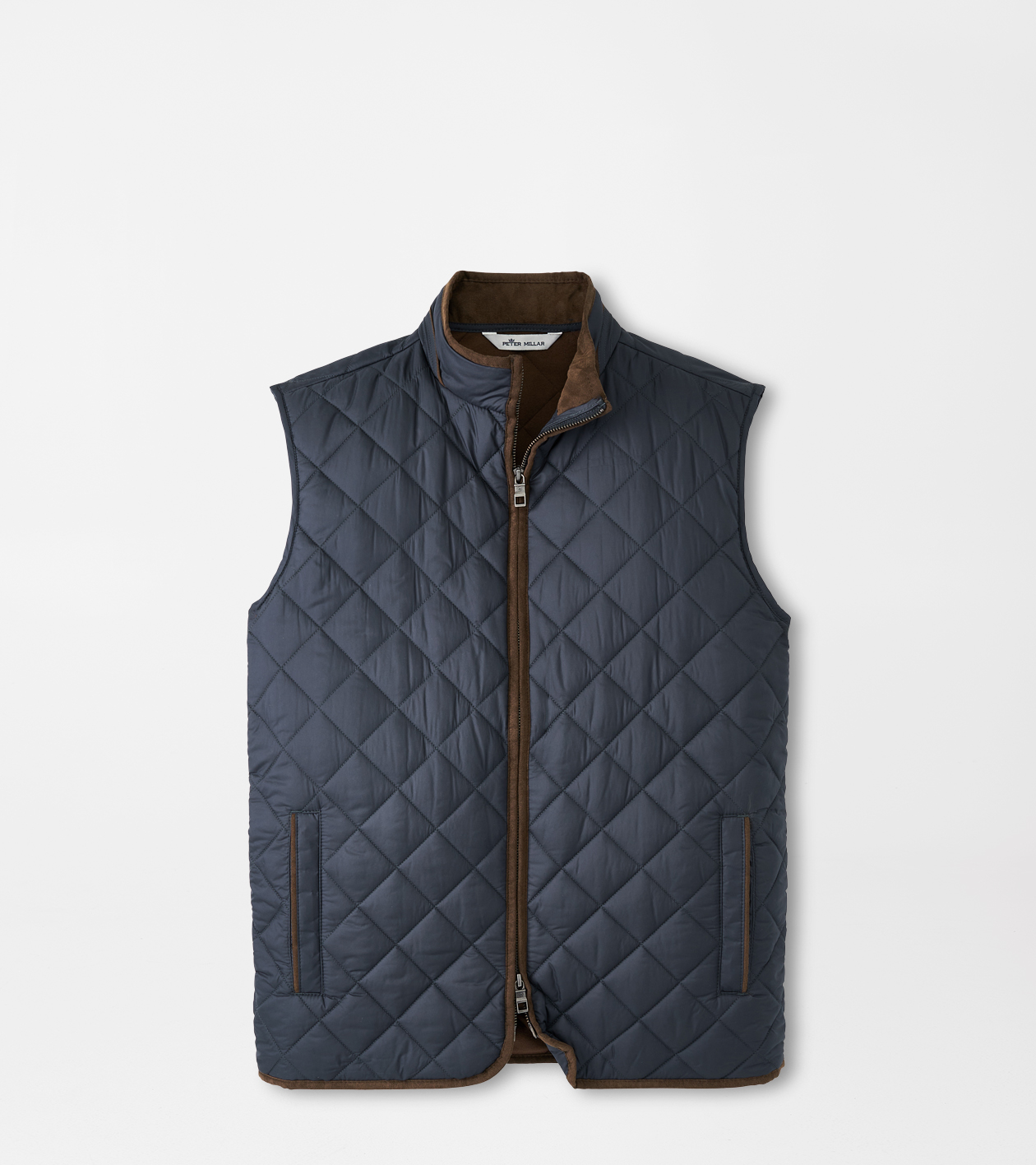 Peter Millar Essex Quilted Wool Travel Vest: Claret