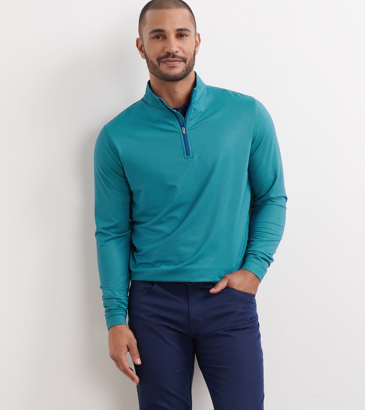 トップス a-golf Perth Birdseye Performance Quarter-Zip | Men's Pullovers