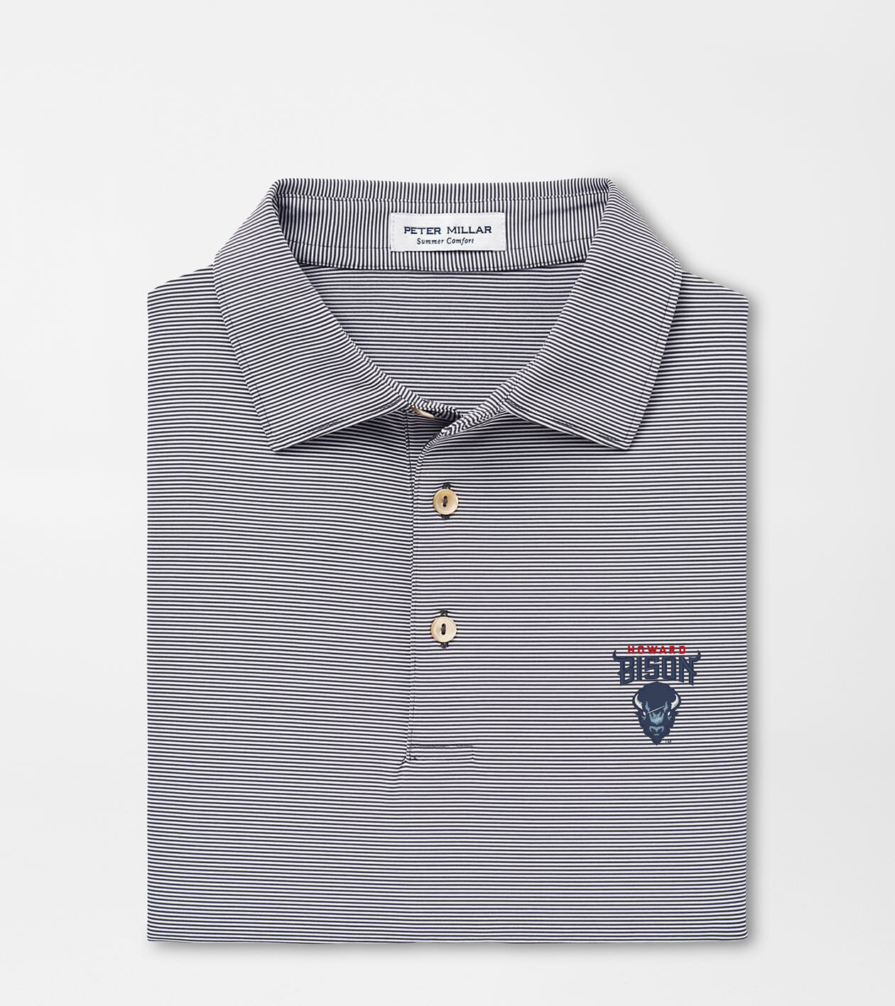 Howard University Jubilee Stripe Performance Polo