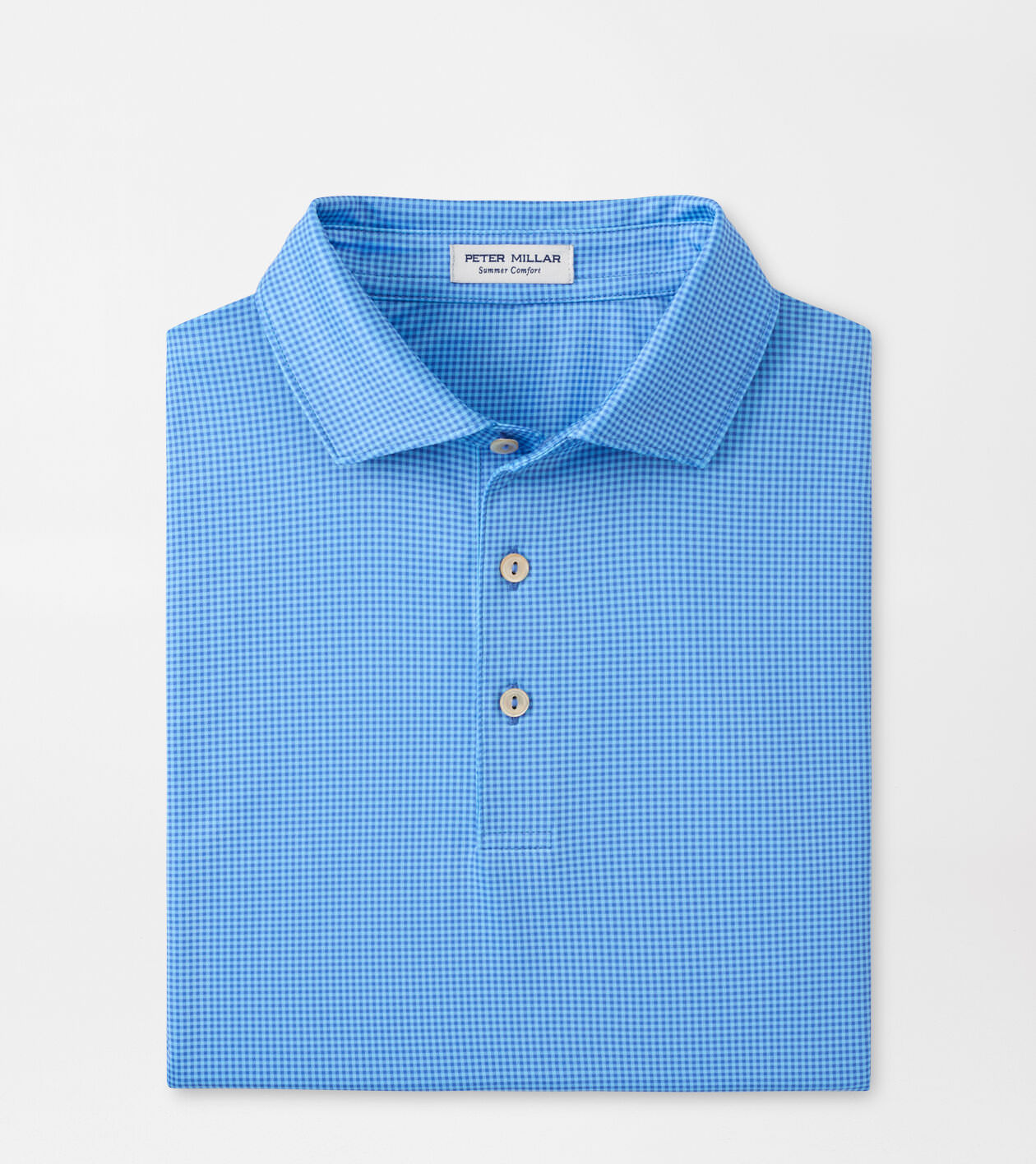 Gingham Performance Jersey Polo
