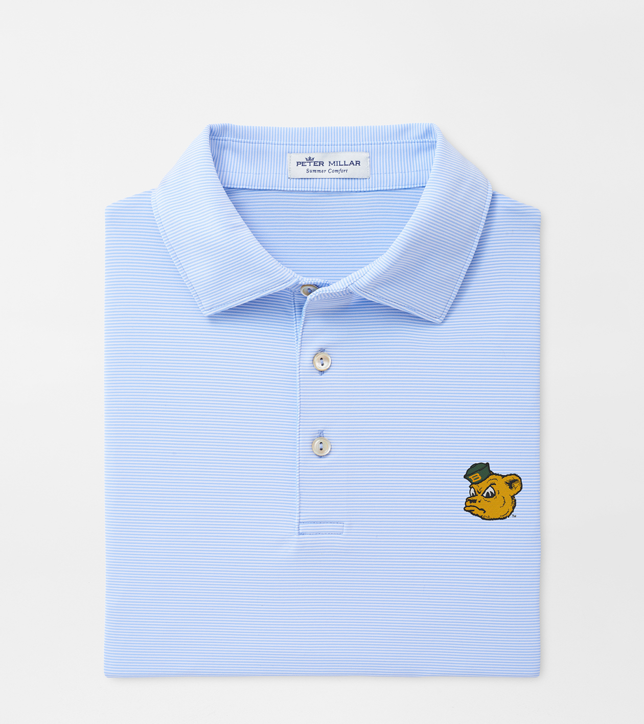Baylor Vault Jubilee Stripe Performance Polo