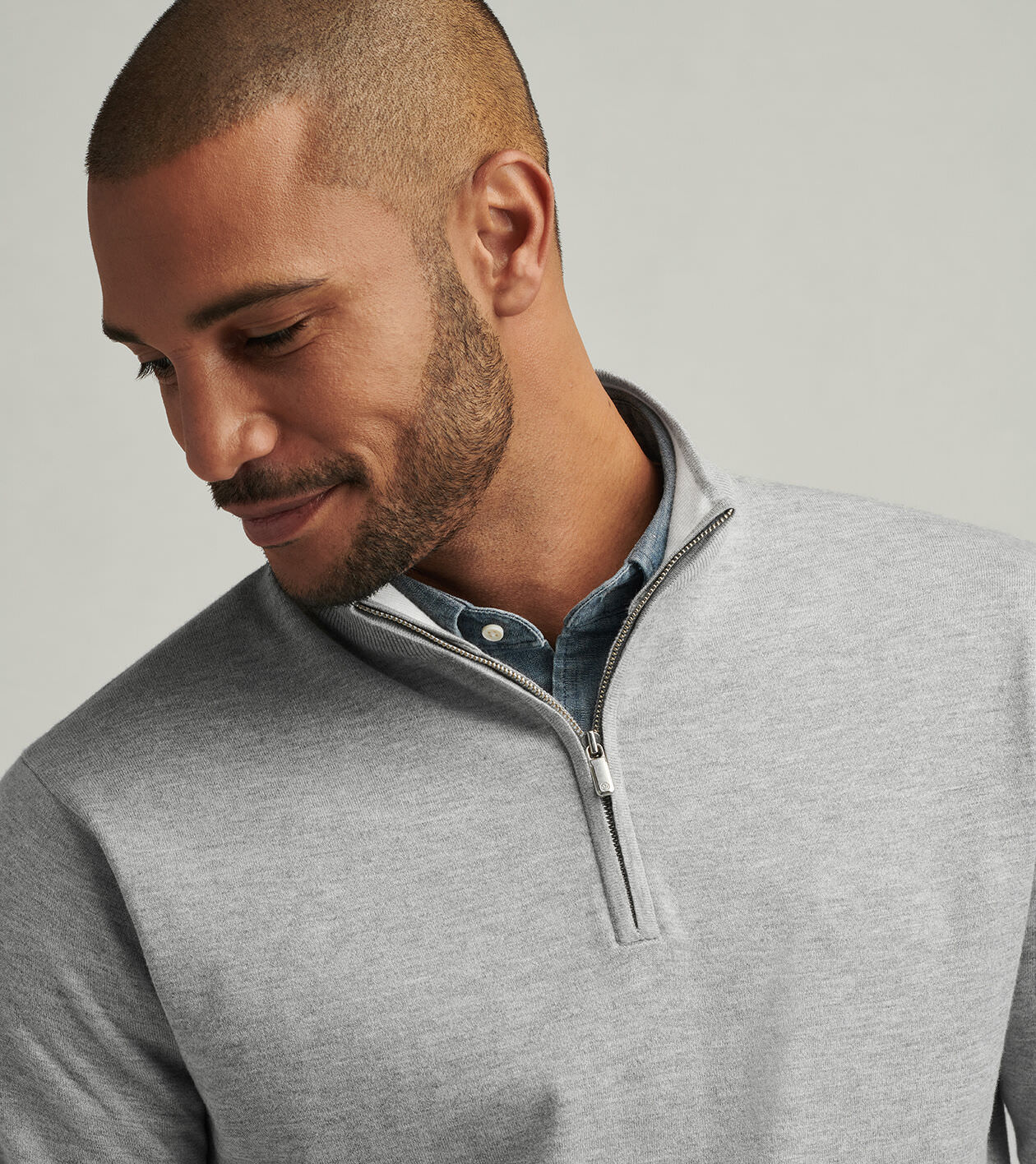 Coolspun Cotton Quarter-Zip Sweater | Men's Sweaters | Peter