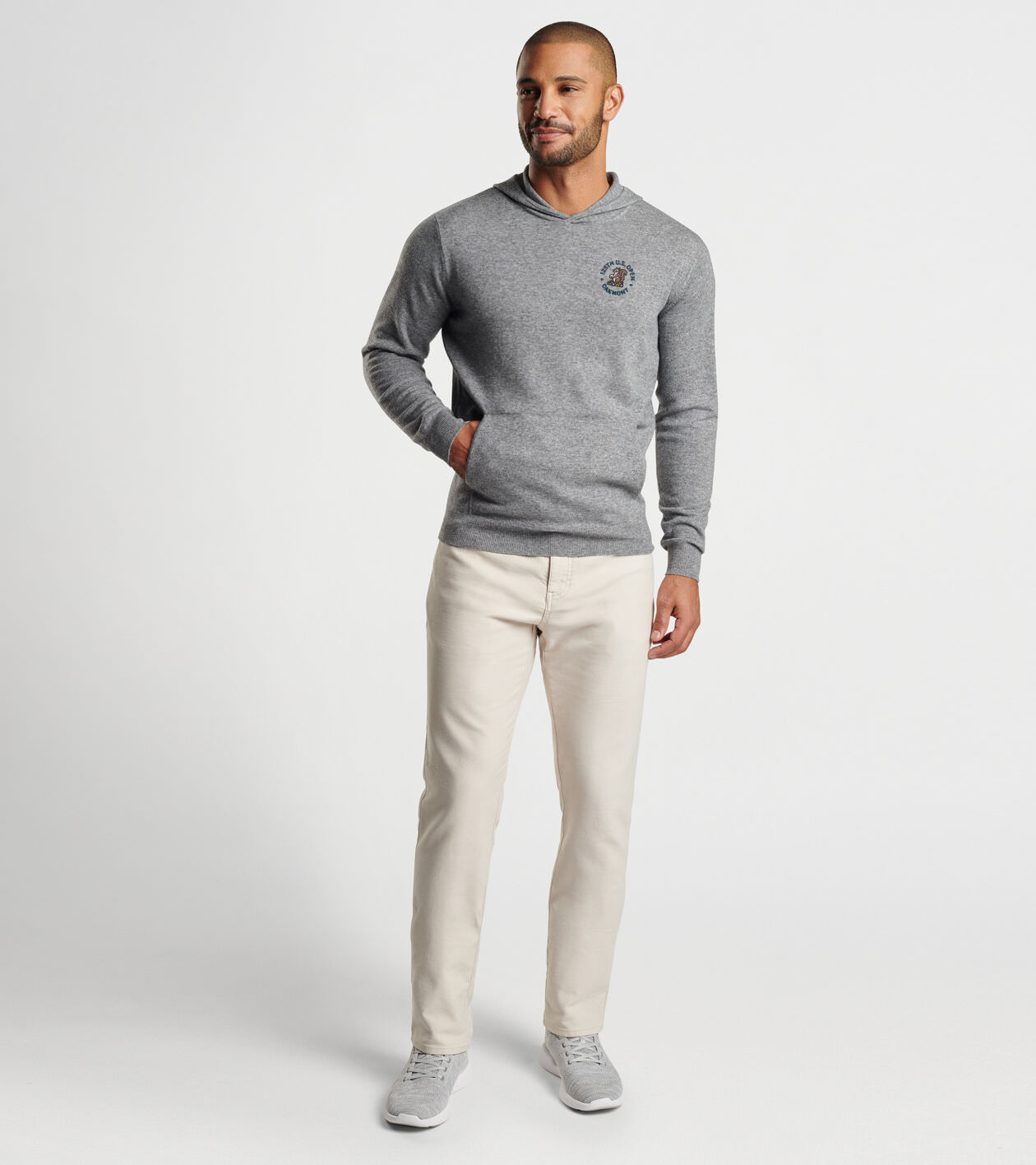 パーカー・フーディ   Dove grey cotton Huron sweatshirt (7403M 9432) Men's Huron Hoody | Canada Goose US