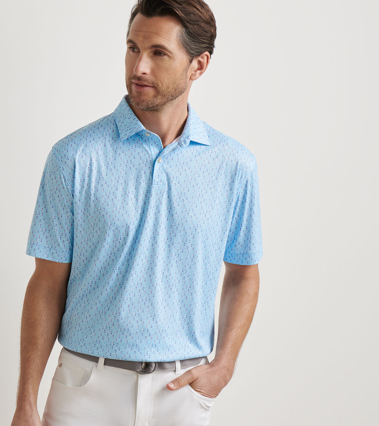 Featherweight Pineapple Mosaic Performance Polo | Men's