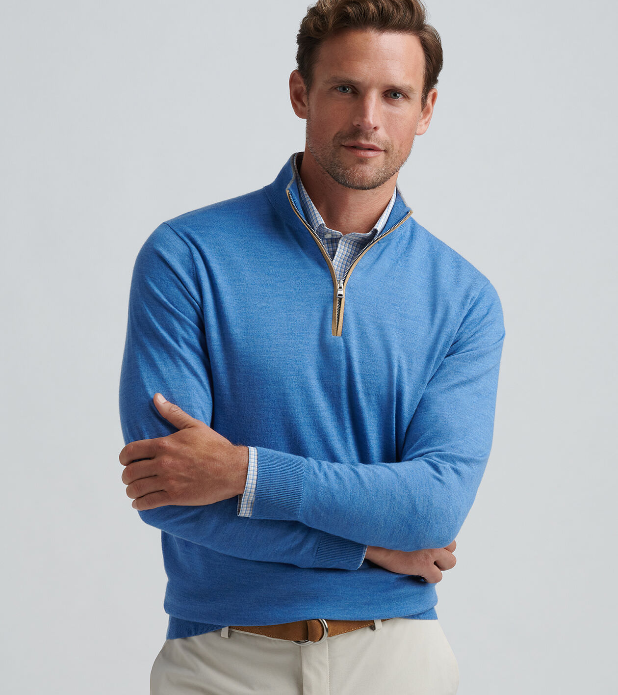 【CHUCUCHU】 CBESS-JP003W String Neck Zip-up Jumper Course 1/4 Zip Pullover Men's - Attic Pricing