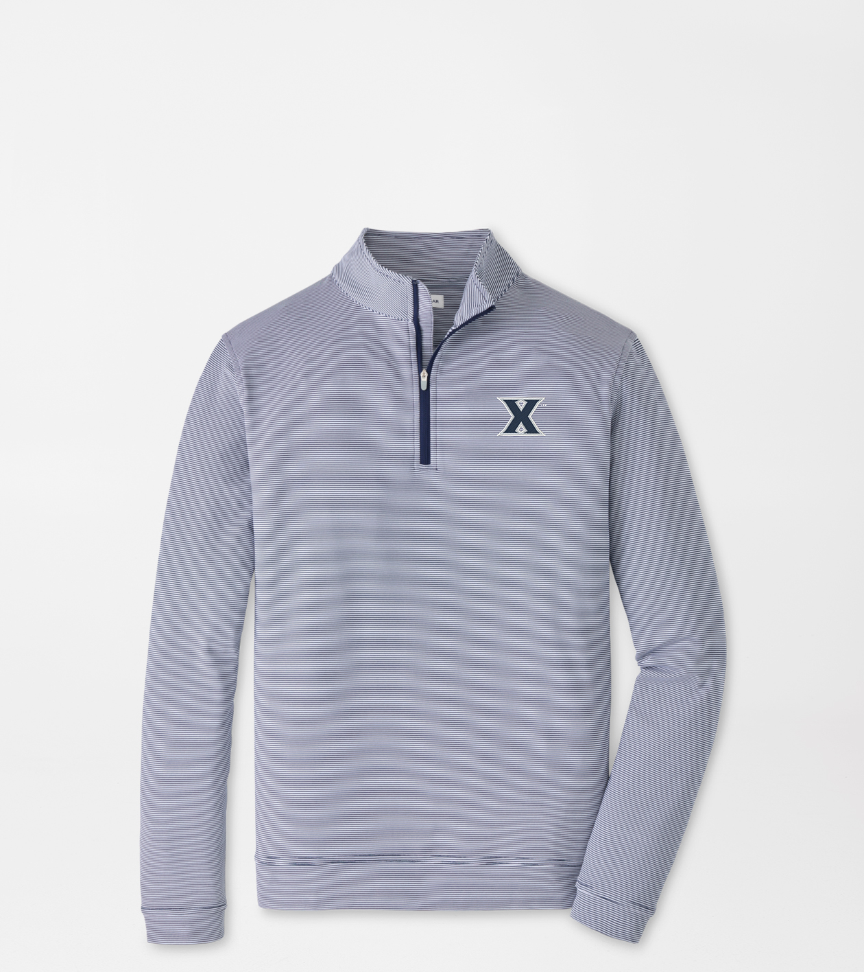 Xavier Perth Mini-Stripe Performance Pullover | Men's Collegiate