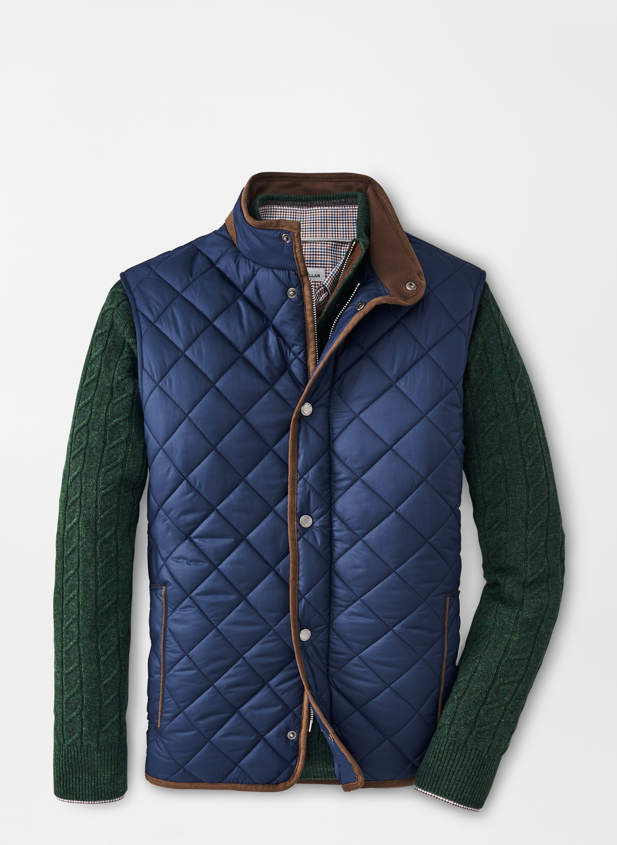 【Quilted Vest】 Night Blue ZBT Shop Primary Logo LC Brooks Brothers Quilted Vest
