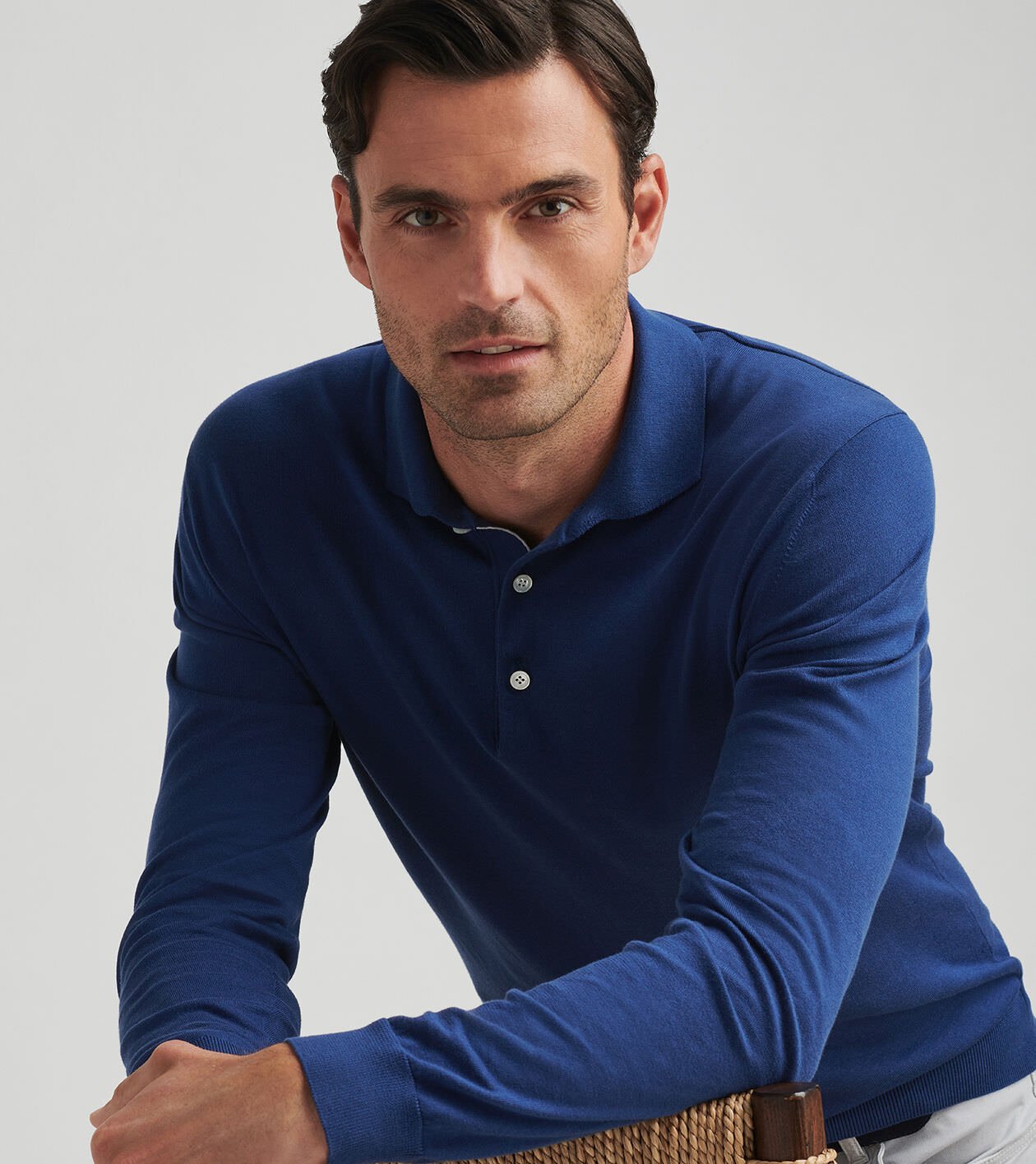 Mariner Sea Island Cotton Sweater Polo | Men's Polos | Peter