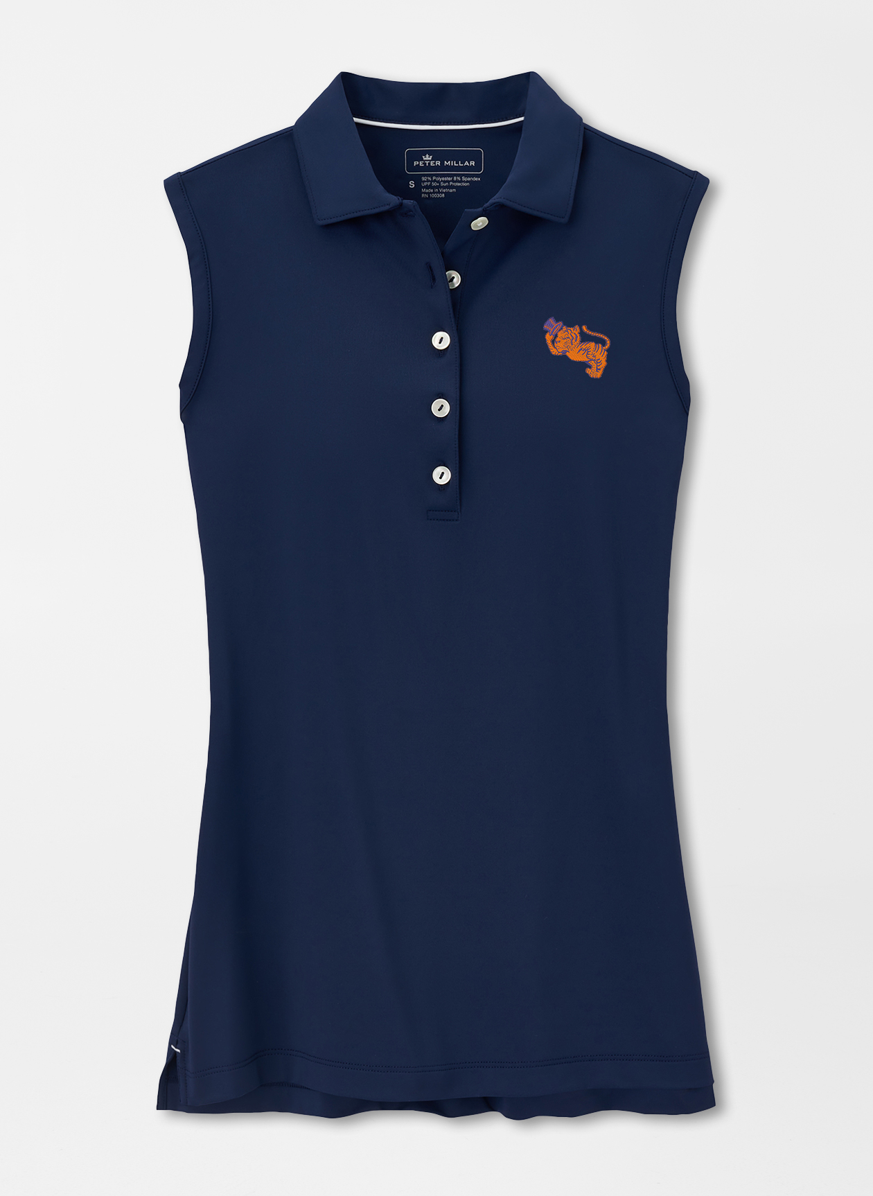 Clemson Vault Perfect Fit Sleeveless Polo Peter Millar