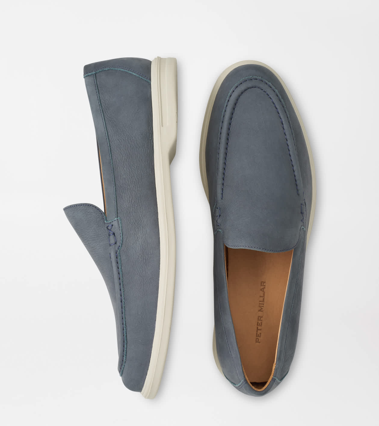 Express New Men\'s Beige Leather Suede Loafers Size 10 -Retails $118.00 Express Casual Shoes for Men for sale | eBay main image 3