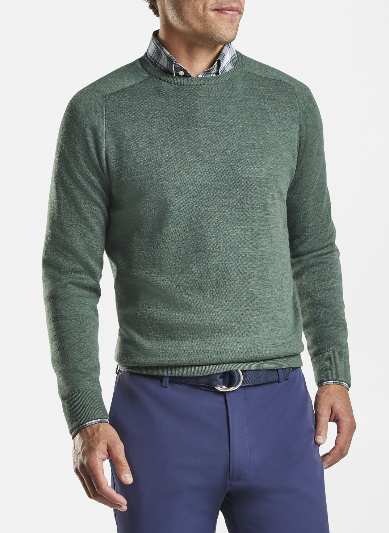 ★★ ★★ Interlock crewneck wool sweater T12E7 Wool Interlock Crewneck | Peter Millar