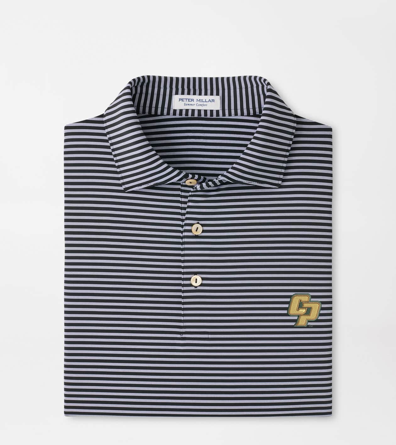 Cal Poly Racing Merch Cal Poly Tiebreaker Performance Jersey Stripe Polo| Men's Collegiate ...