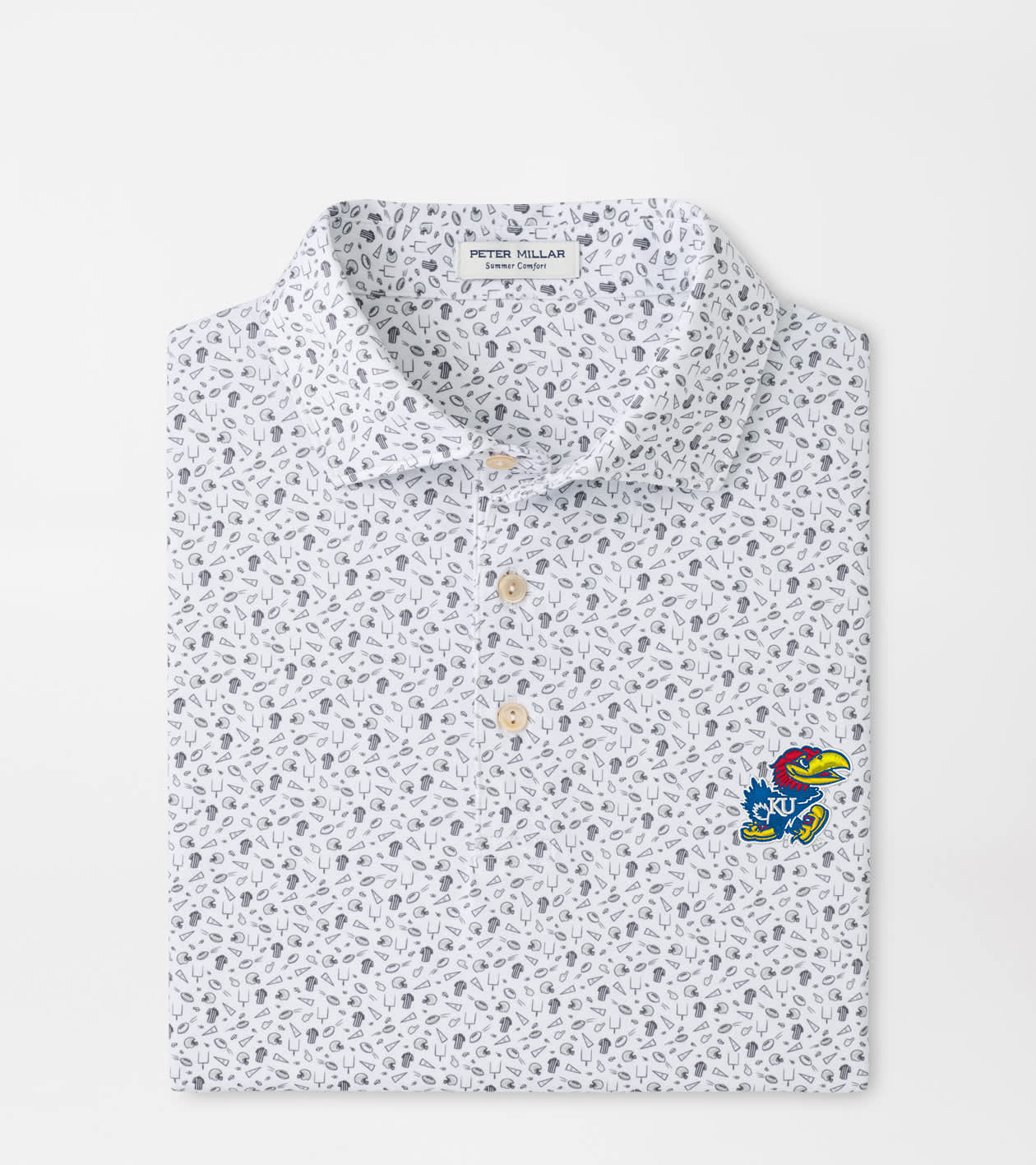 Peter Rouch Kc Kansas Kick Off Performance Jersey Polo | Men's Collegiate Apparel ...