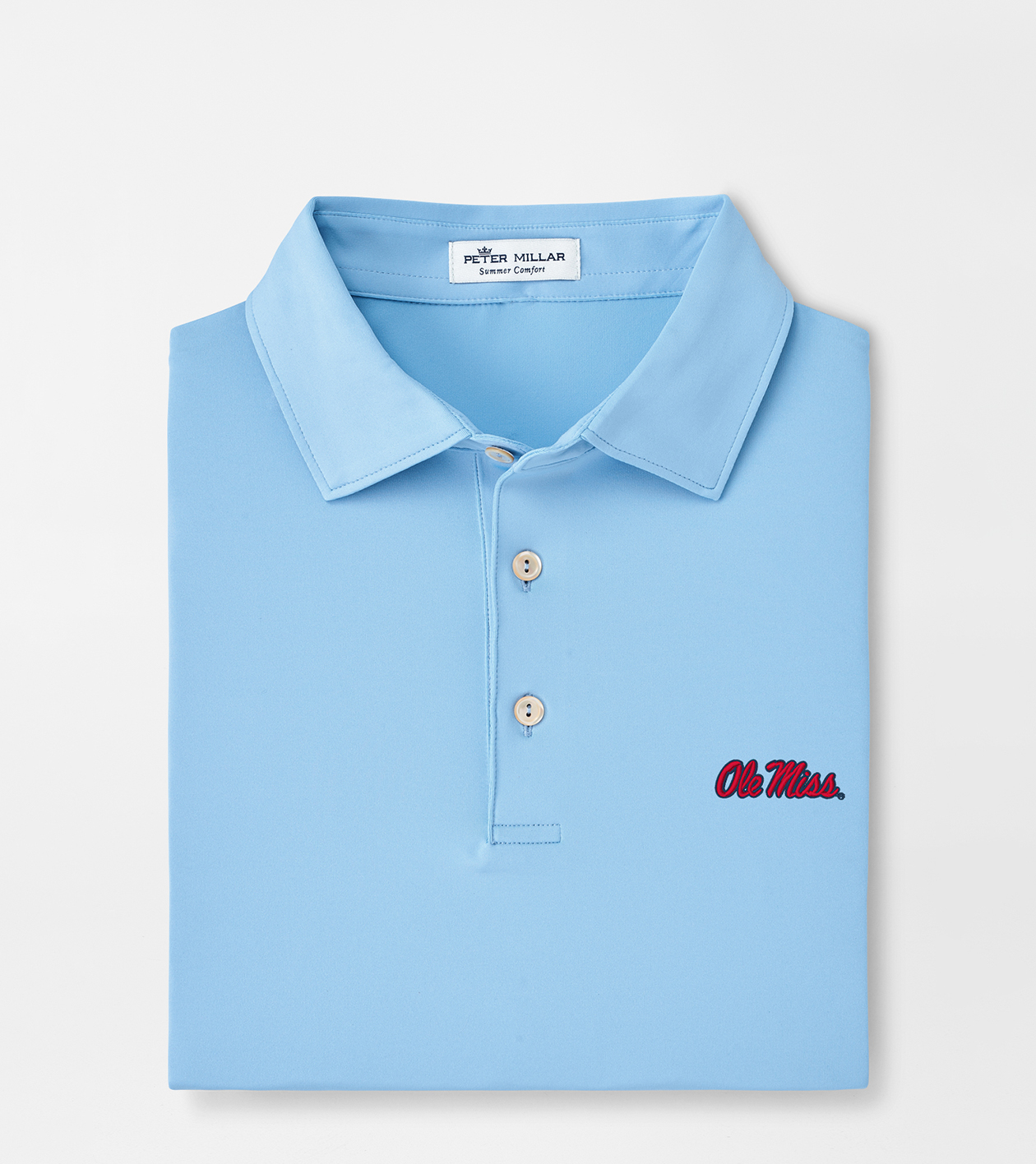 Ole Miss Solid Performance Jersey Polo (Sean Self Collar