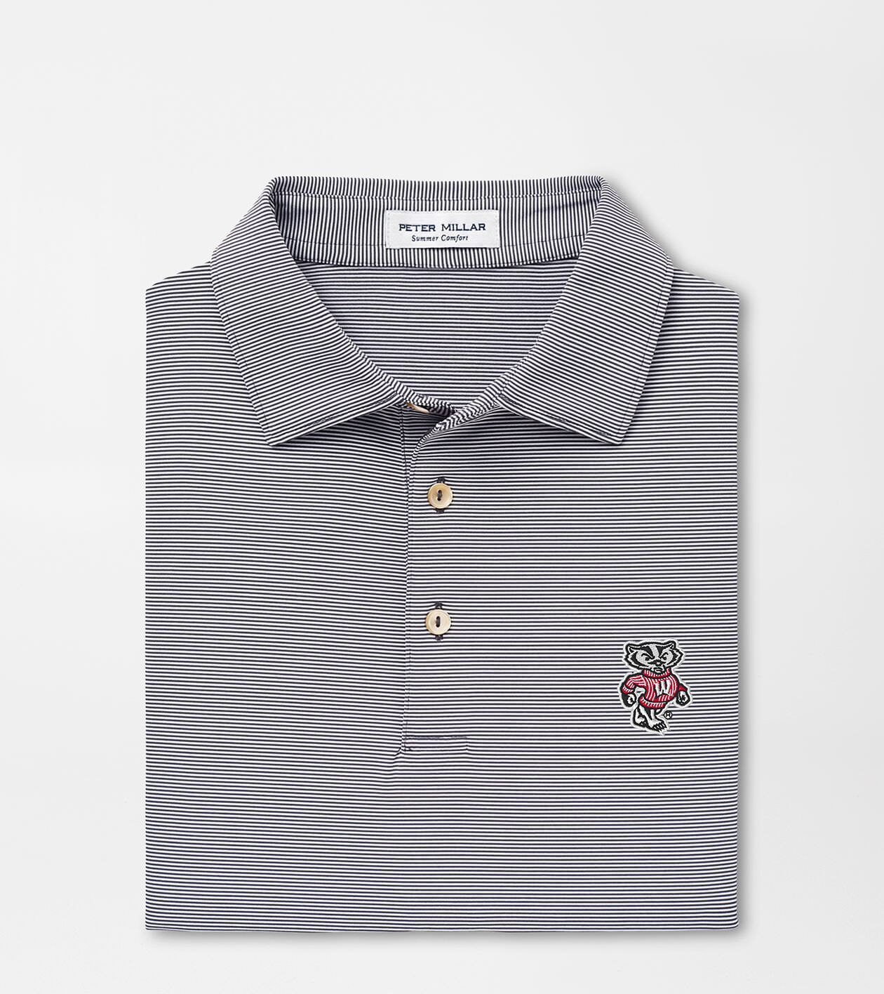 Wisconsin Badger Jubilee Stripe Performance Polo