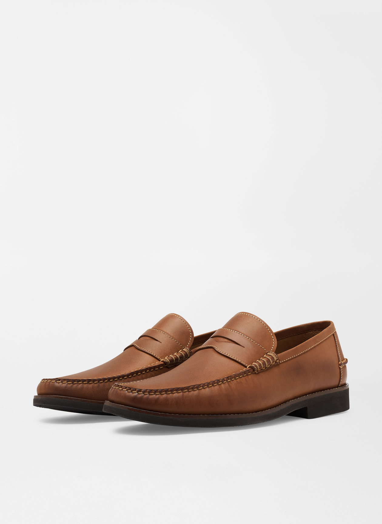 Handsewn Leather Penny Loafer | Peter Millar display picture 1